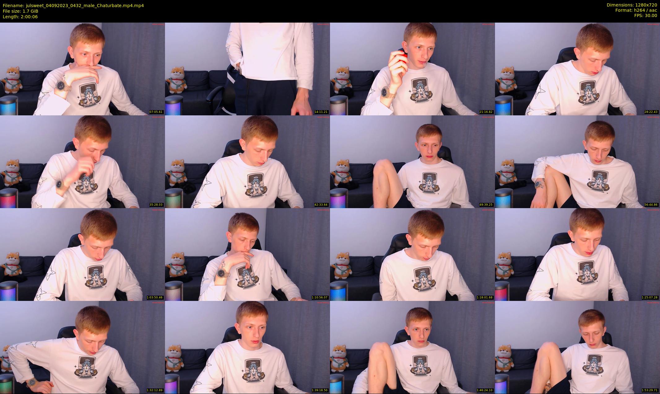 julsweet — 121 minute Chaturbate male cam show recording, 720p, Sep 4, 2023