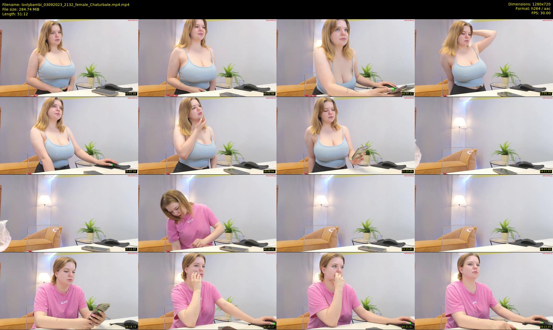 lovlybambi — 52 minute Chaturbate female cam show recording, 720p, Sep 3, 2023