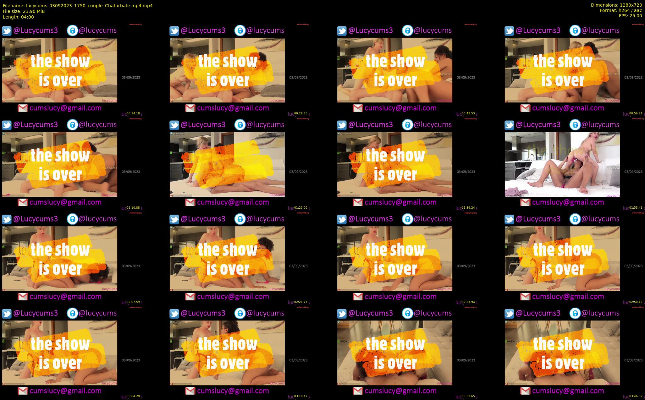 lucycums — 4 minute Chaturbate couple cam show recording, 720p, Sep 3, 2023