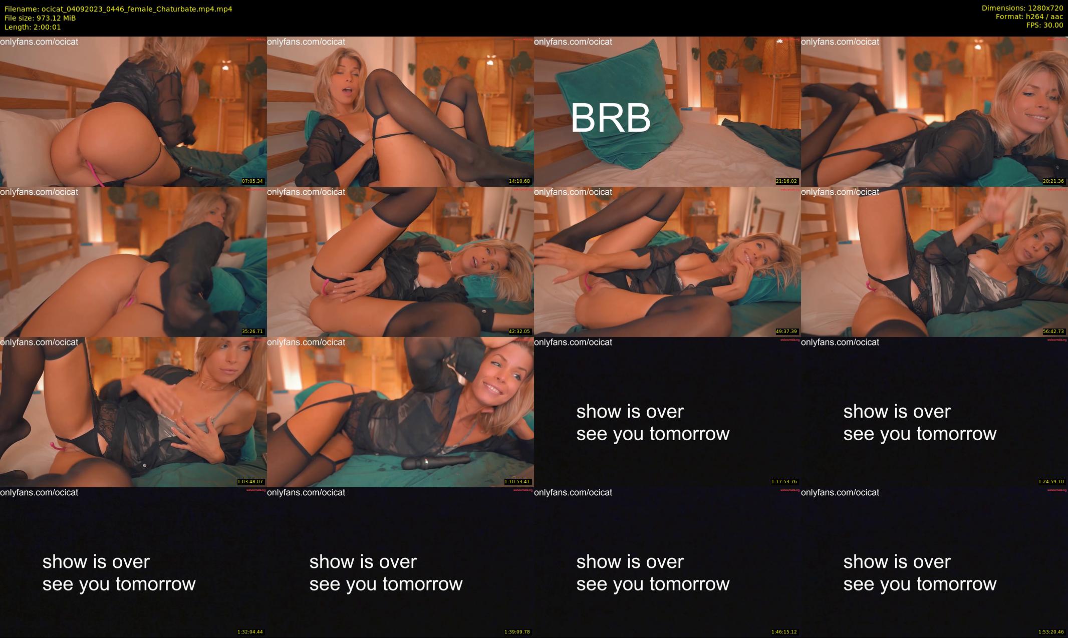 ocicat — 121 minute Chaturbate female cam show recording, 720p, Sep 4, 2023