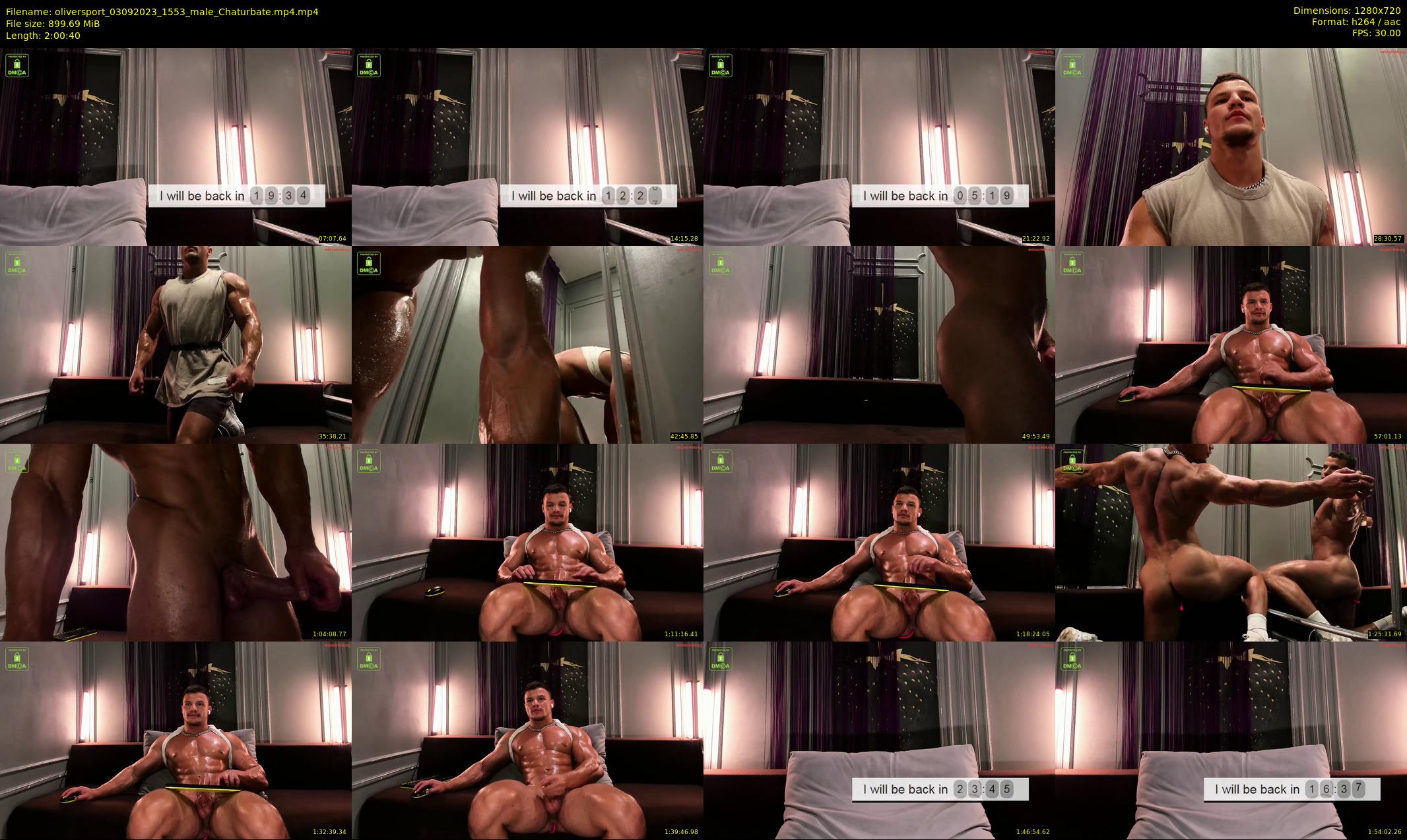 oliversport — 121 minute Chaturbate male cam show recording, 720p, Sep 3, 2023