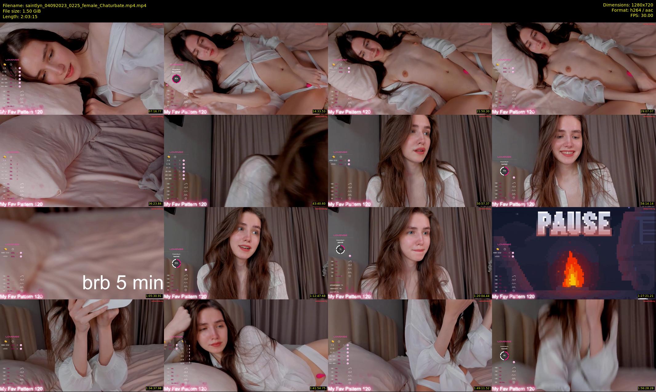 saintlyn — 124 minute Chaturbate female cam show recording, 720p, Sep 4, 2023