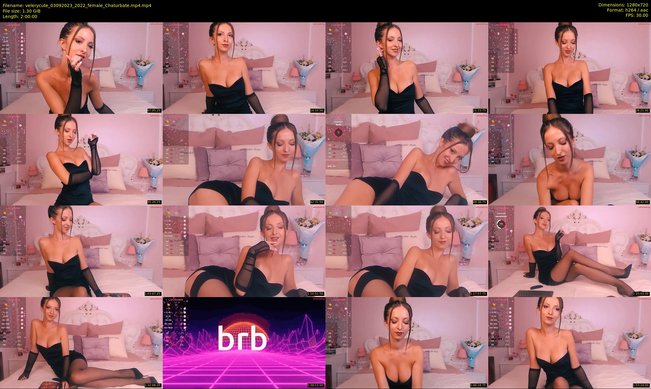 velerycute — 120 minute Chaturbate female cam show recording, 720p, Sep 3, 2023