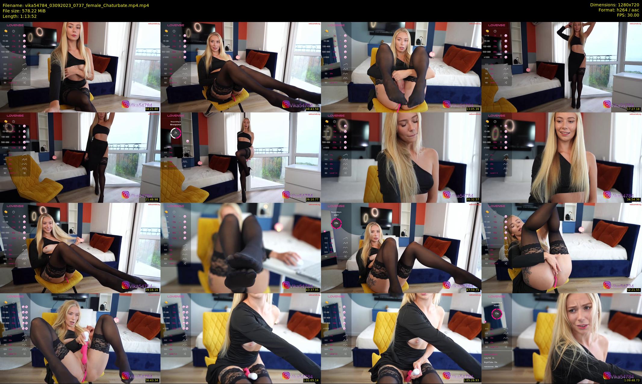vika54784 — 74 minute Chaturbate female cam show recording, 720p, Sep 3, 2023