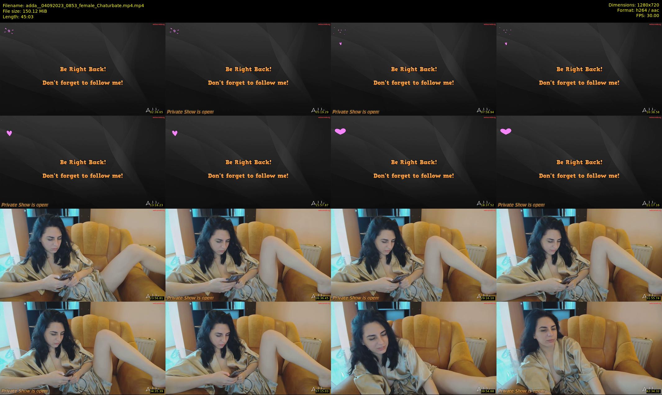 adda_ — 46 minute Chaturbate female cam show recording, 720p, Sep 4, 2023