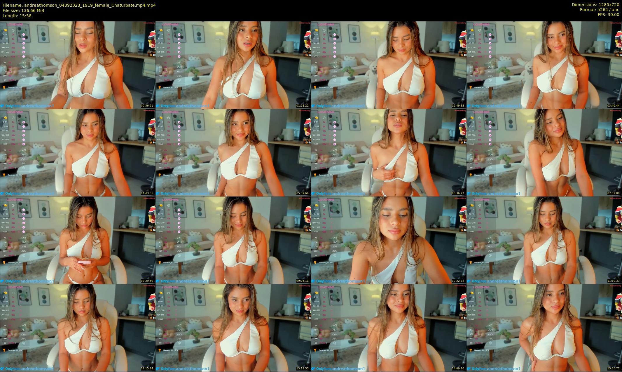 andreathomson — 16 minute Chaturbate female cam show recording, 720p, Sep 4, 2023