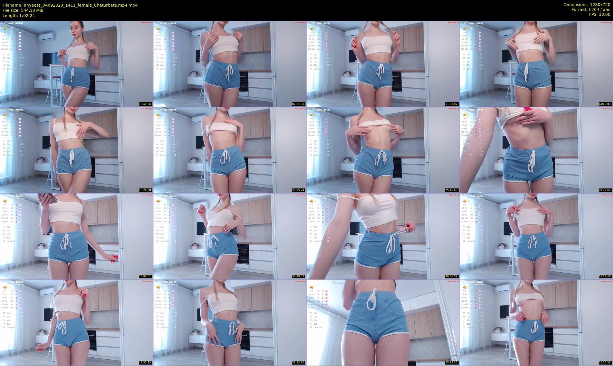 anyeess — 63 minute Chaturbate female cam show recording, 720p, Sep 4, 2023