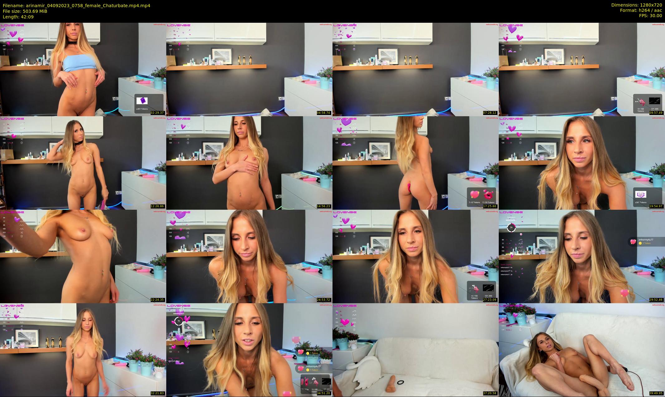 arinamir — 43 minute Chaturbate female cam show recording, 720p, Sep 4, 2023