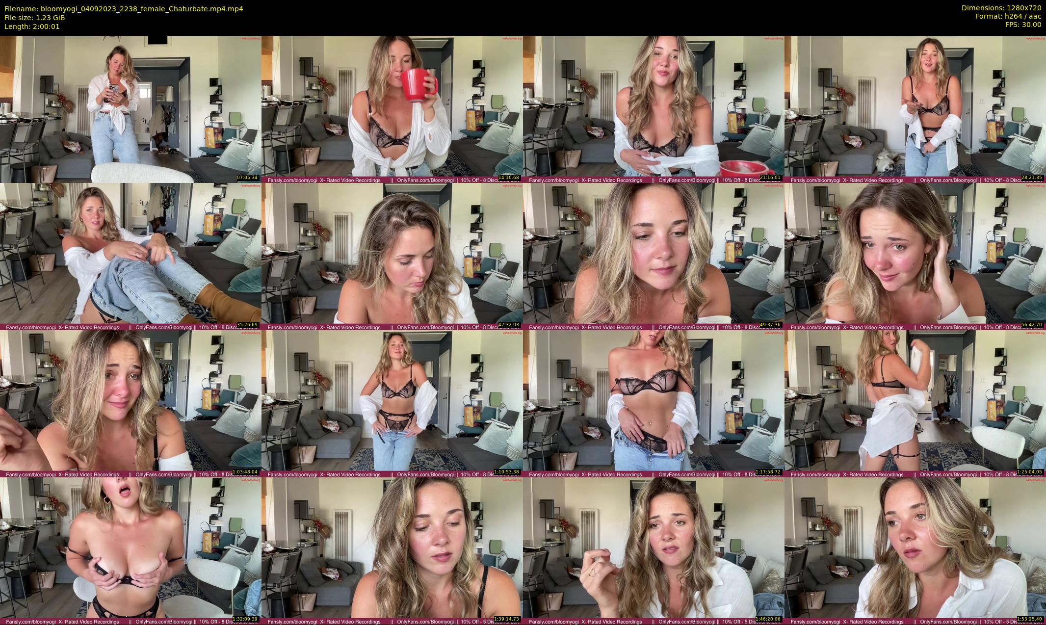 bloomyogi — 121 minute Chaturbate female cam show recording, 720p, Sep 4, 2023