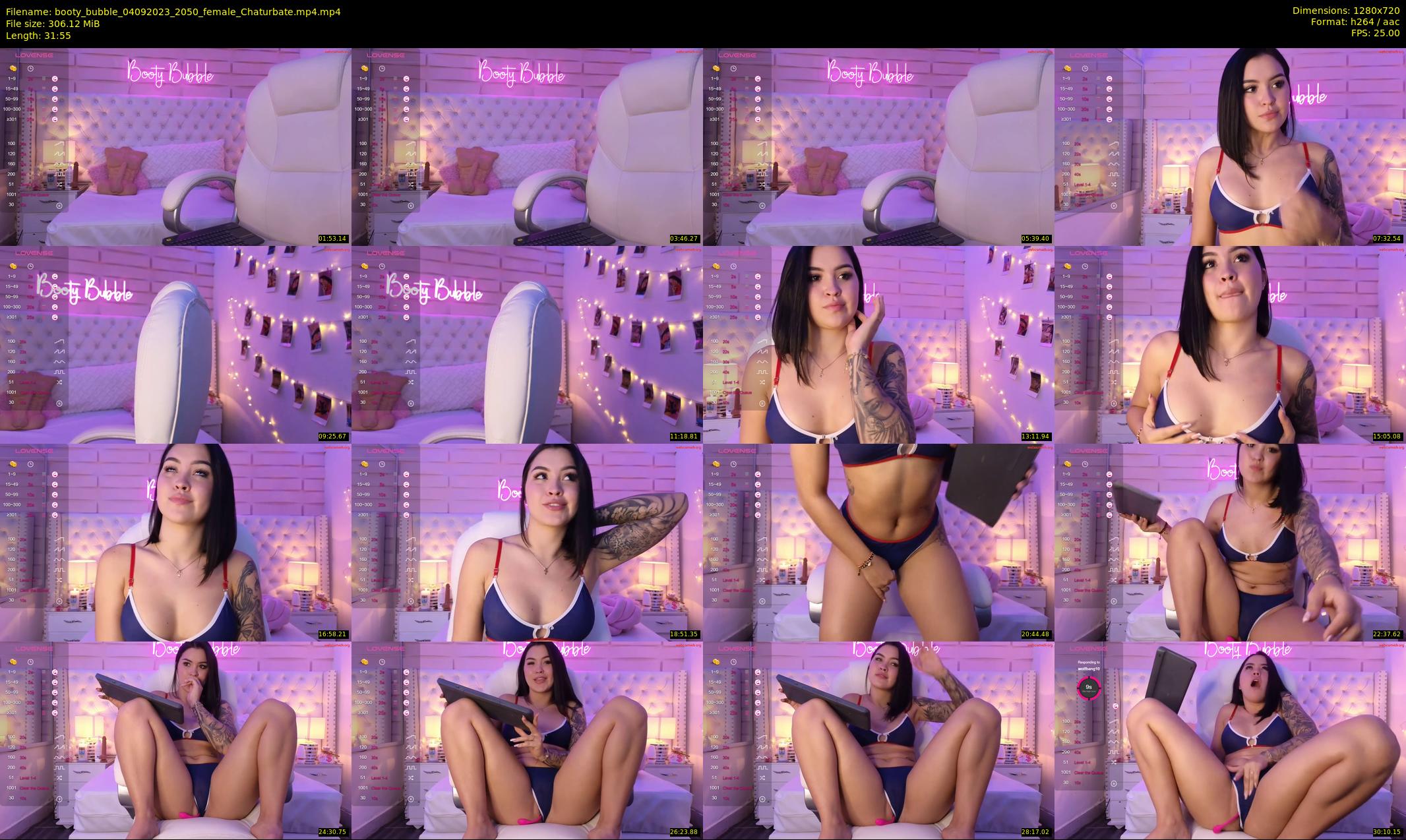 booty_bubble — 32 minute Chaturbate female cam show recording, 720p, Sep 4, 2023