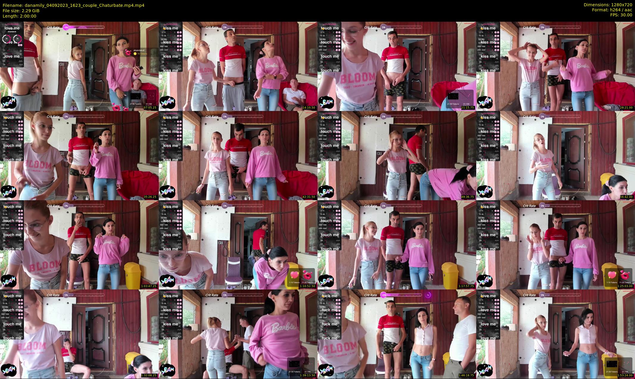 danamily — 120 minute Chaturbate female cam show recording, 720p, Sep 4, 2023