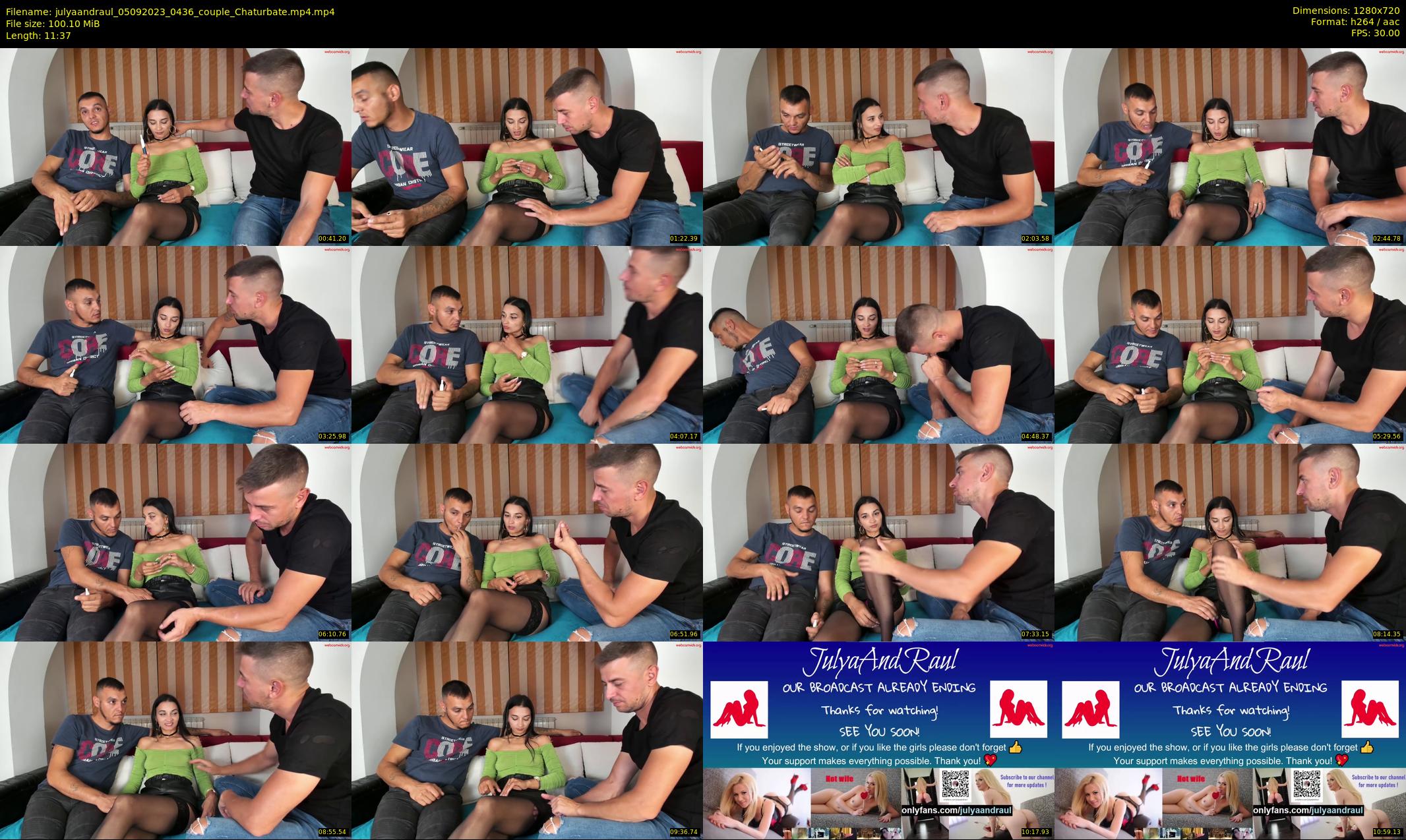 julyaandraul — 12 minute Chaturbate couple cam show recording, 720p, Sep 5, 2023