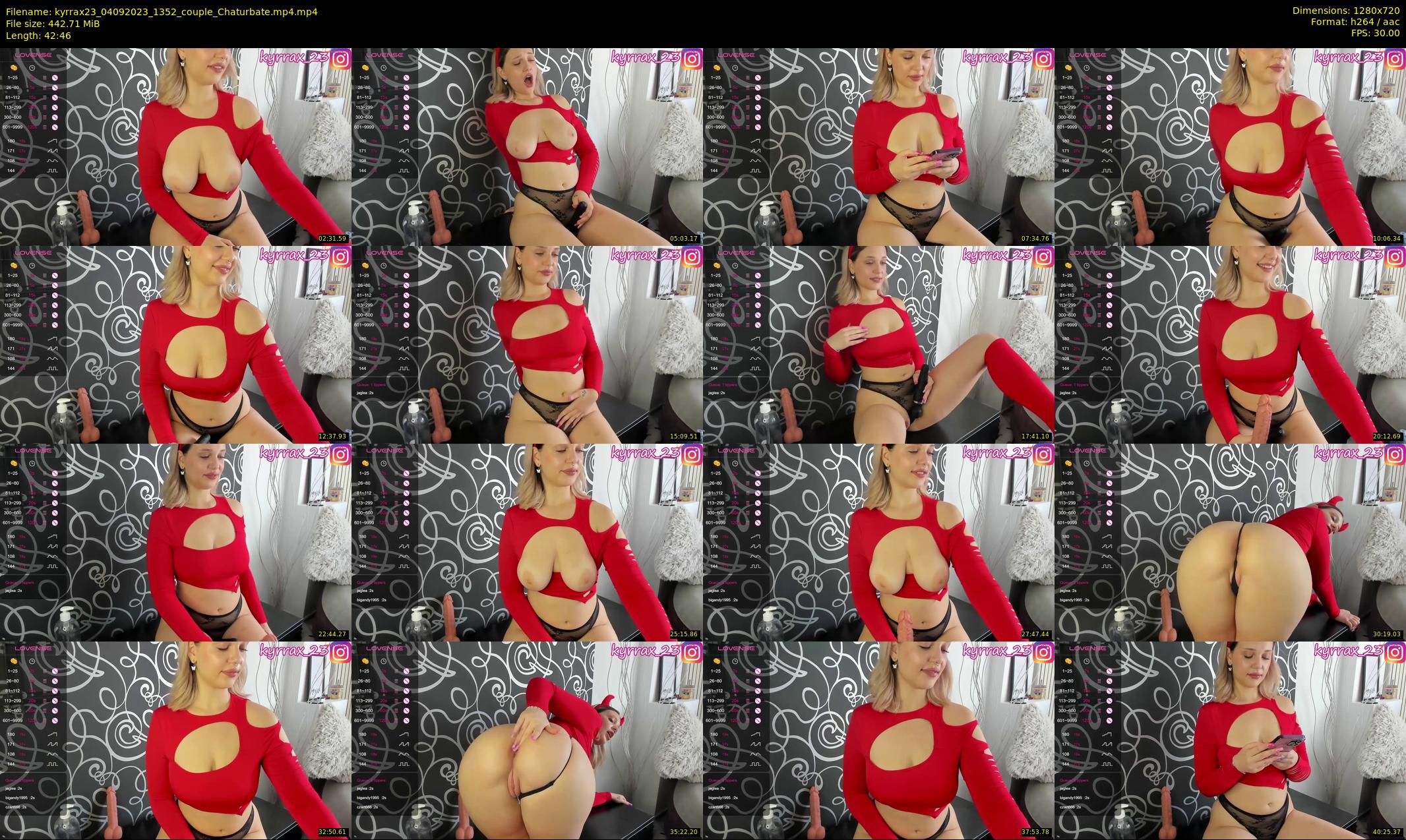 kyrrax23 — 43 minute Chaturbate couple cam show recording, 720p, Sep 4, 2023