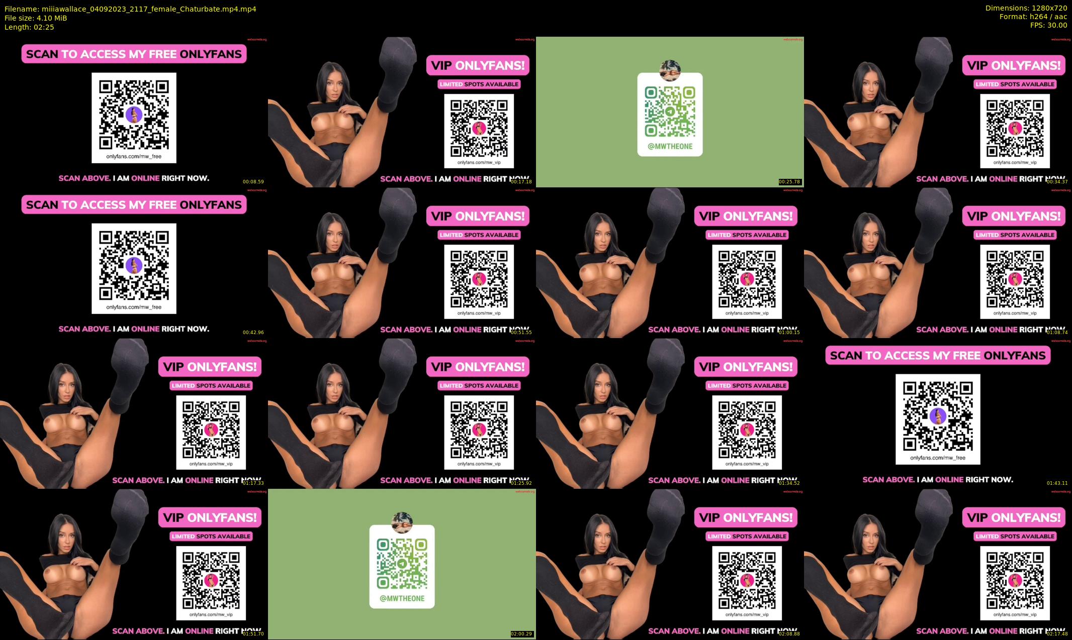 miiiawallace — 3 minute Chaturbate female cam show recording, 720p, Sep 4, 2023