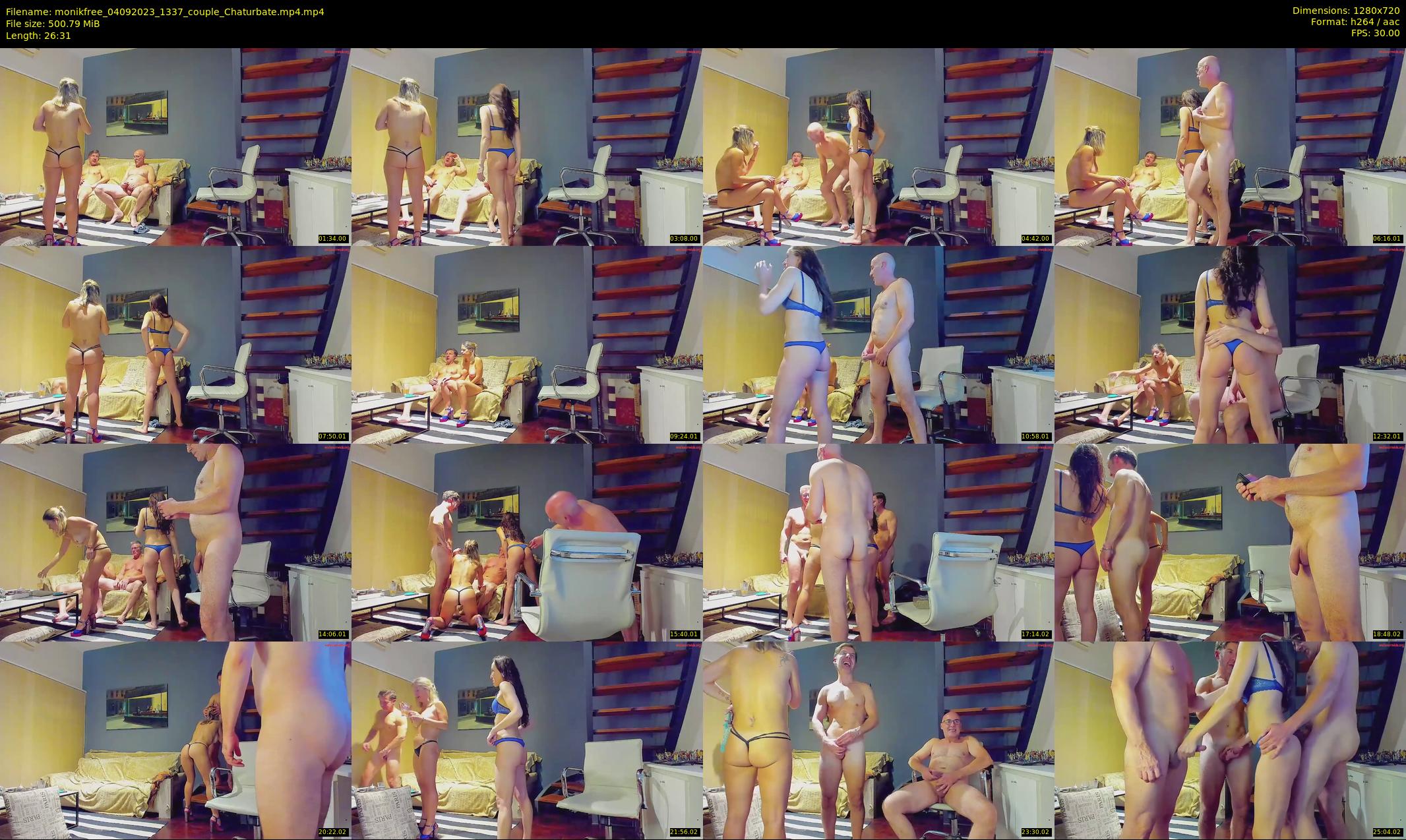 monikfree — 27 minute Chaturbate couple cam show recording, 720p, Sep 4, 2023