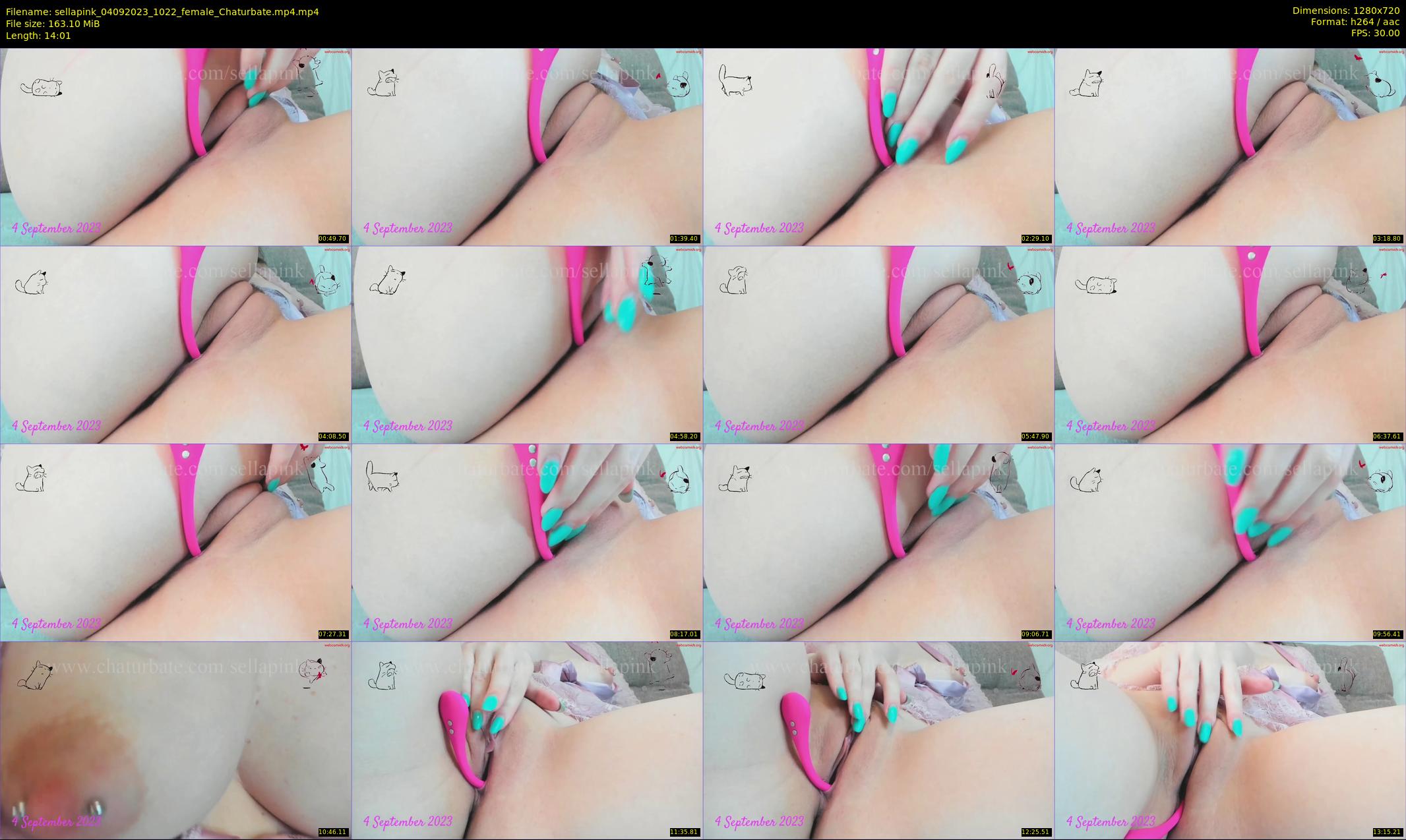 sellapink — 15 minute Chaturbate female cam show recording, 720p, Sep 4, 2023