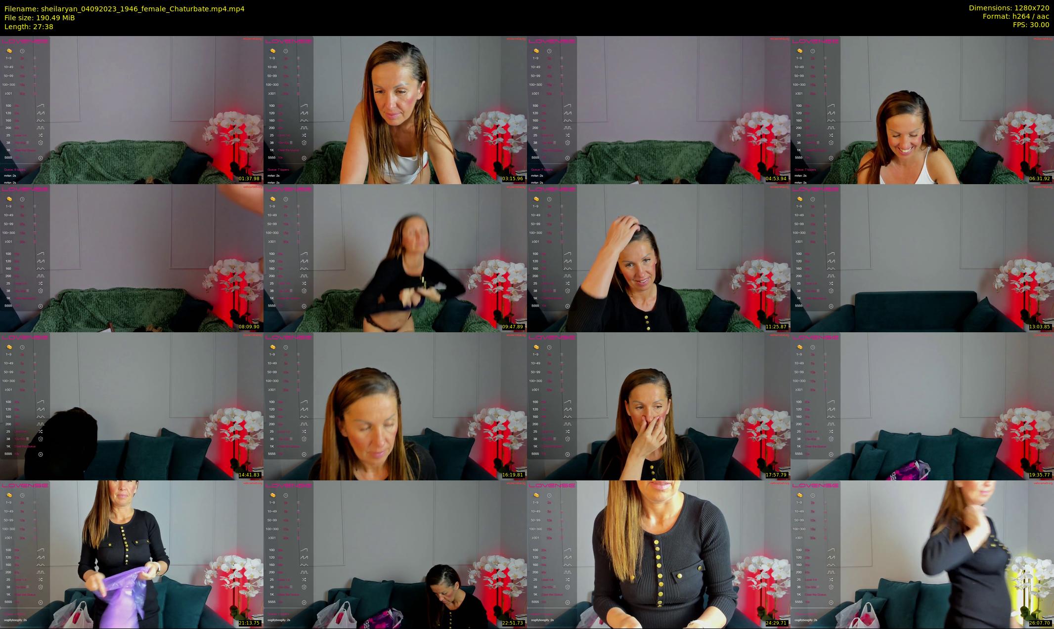 sheilaryan — 28 minute Chaturbate female cam show recording, 720p, Sep 4, 2023