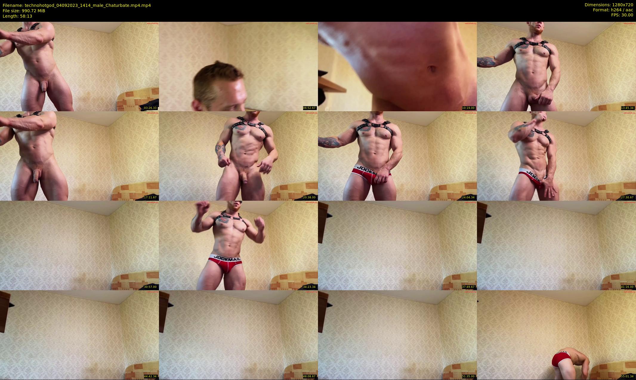 technohotgod — 59 minute Chaturbate male cam show recording, 720p, Sep 4, 2023