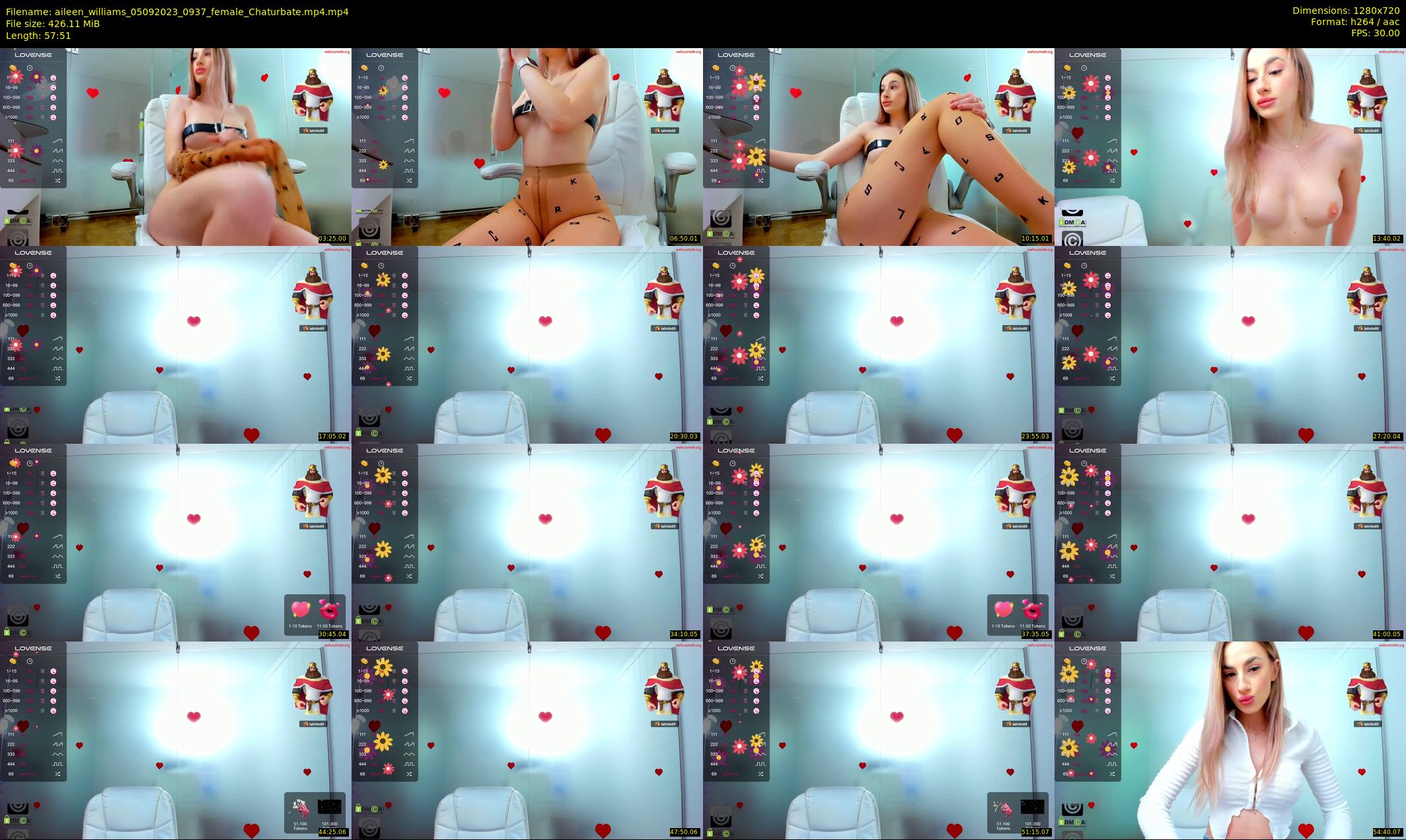 aileen_williams — 58 minute Chaturbate female cam show recording, 720p, Sep 5, 2023