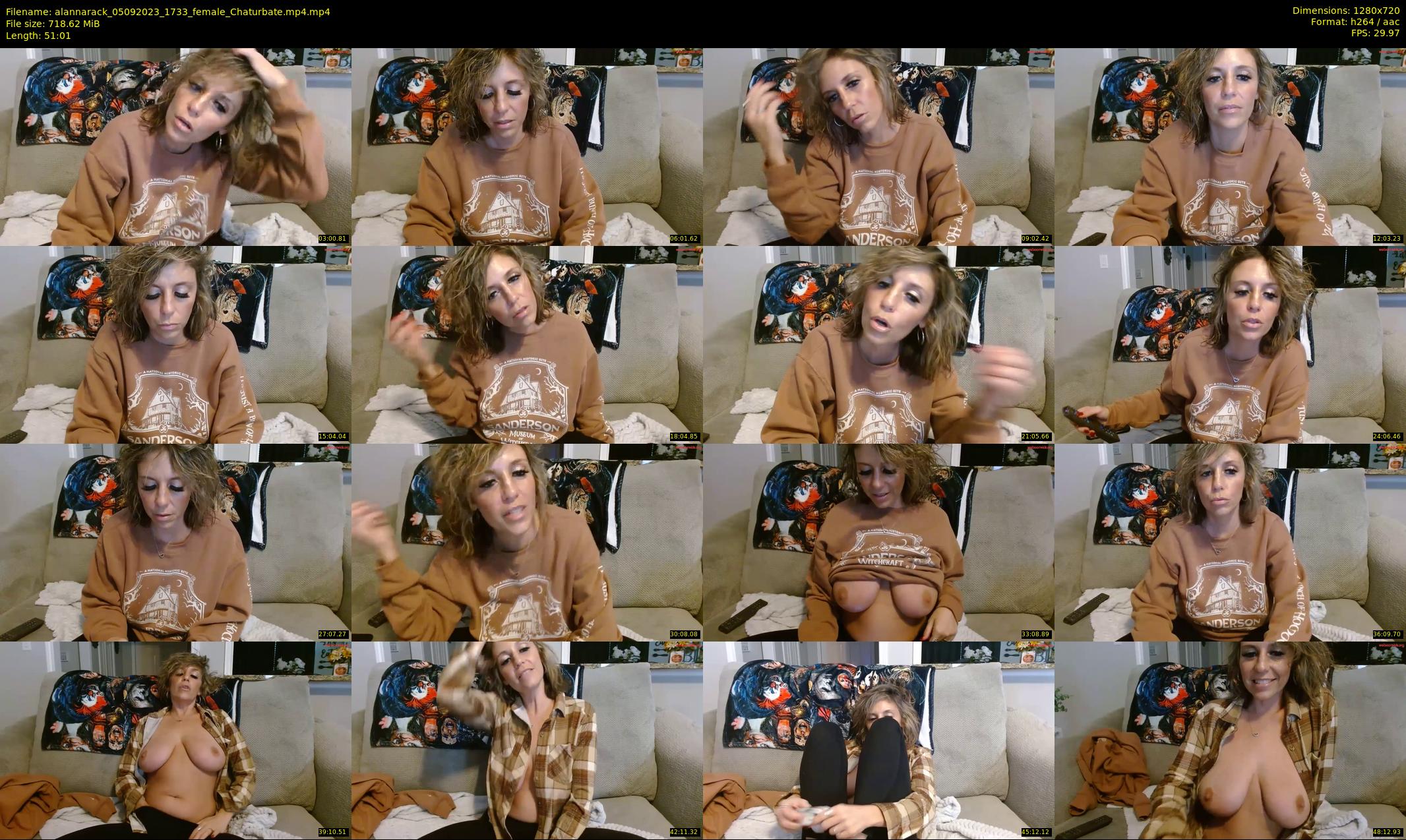 alannarack — 52 minute Chaturbate female cam show recording, 720p, Sep 5, 2023