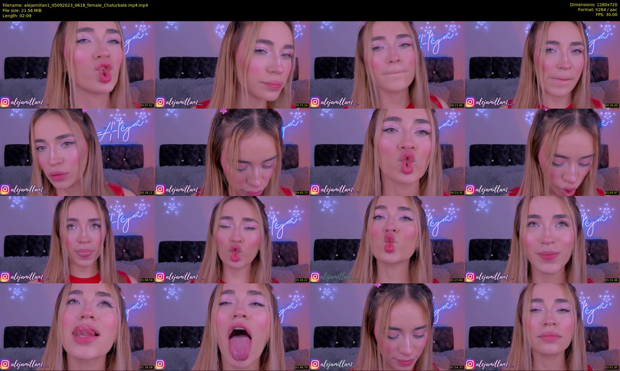 alejamillan1 — 3 minute Chaturbate female cam show recording, 720p, Sep 5, 2023