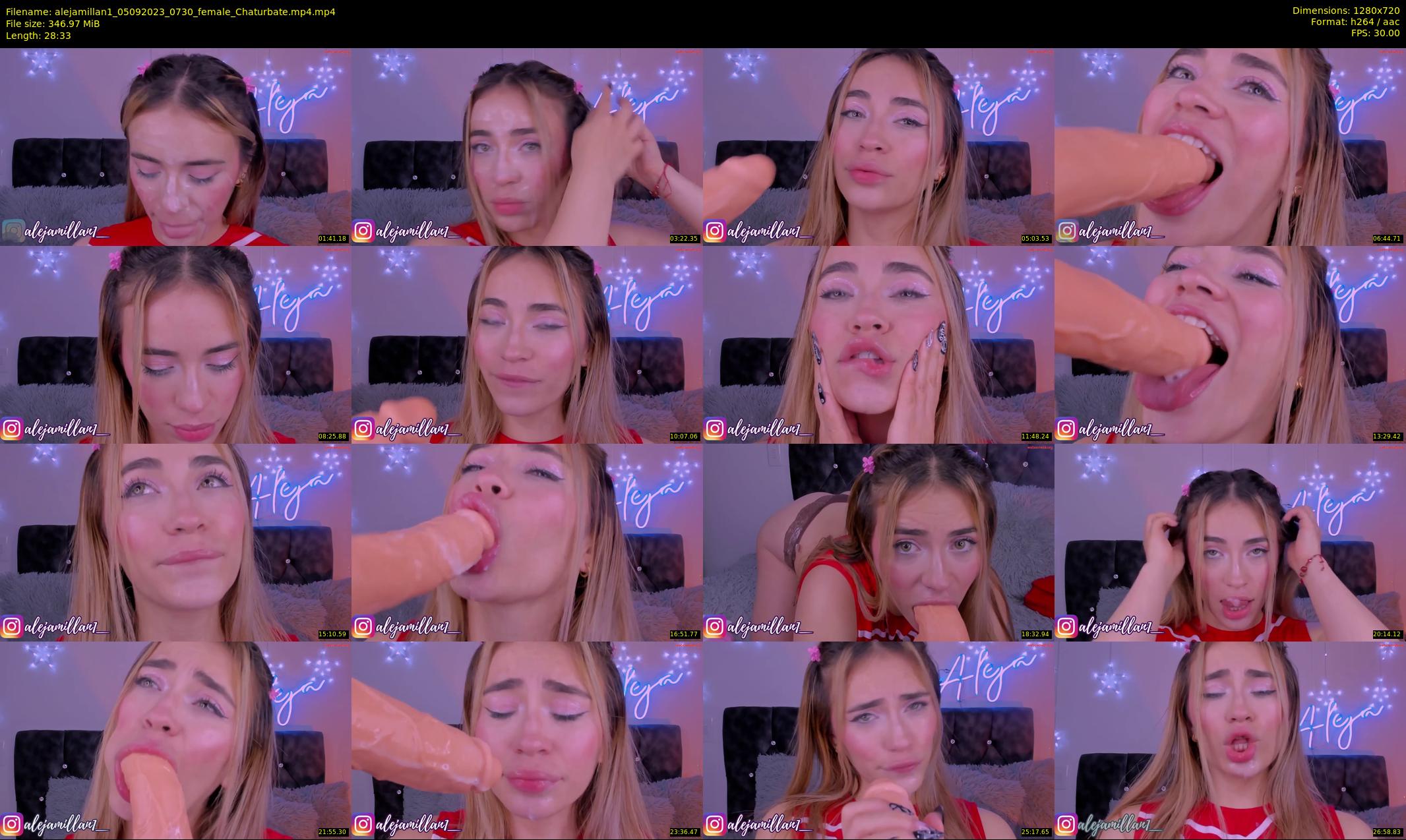 alejamillan1 — 29 minute Chaturbate female cam show recording, 720p, Sep 5, 2023