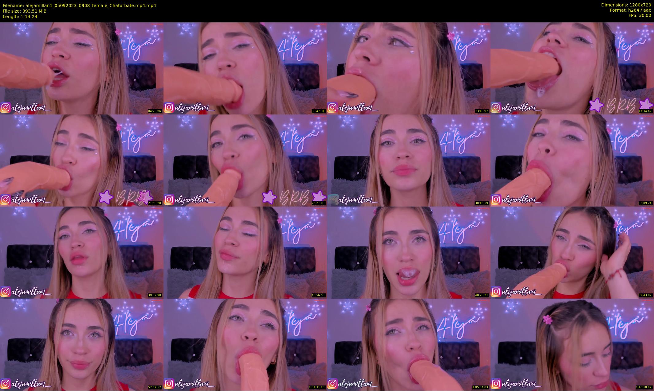 alejamillan1 — 75 minute Chaturbate female cam show recording, 720p, Sep 5, 2023
