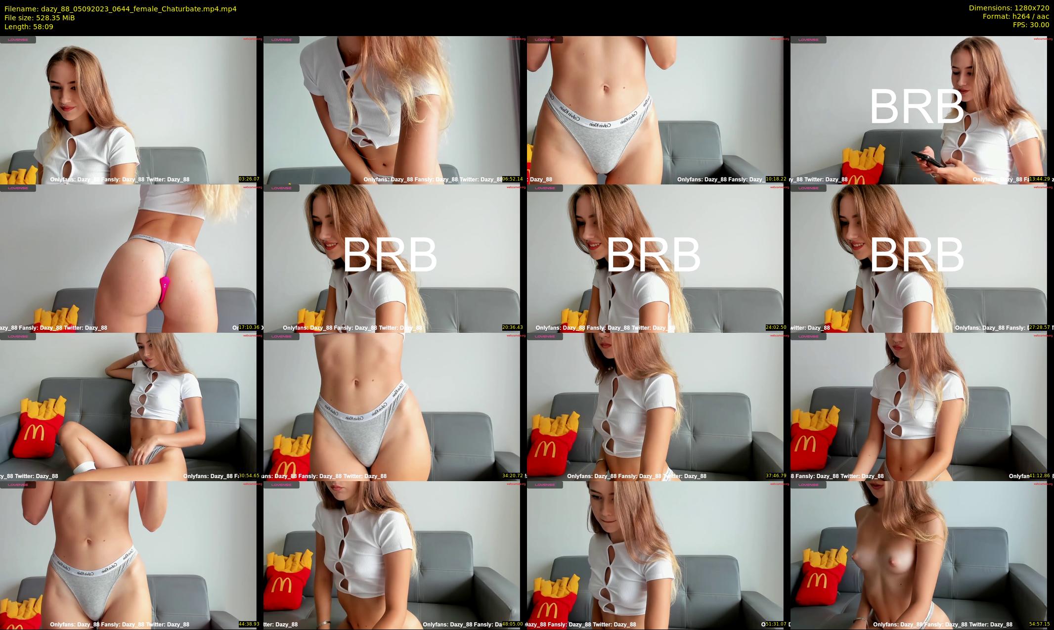 dazy_88 — 59 minute Chaturbate female cam show recording, 720p, Sep 5, 2023