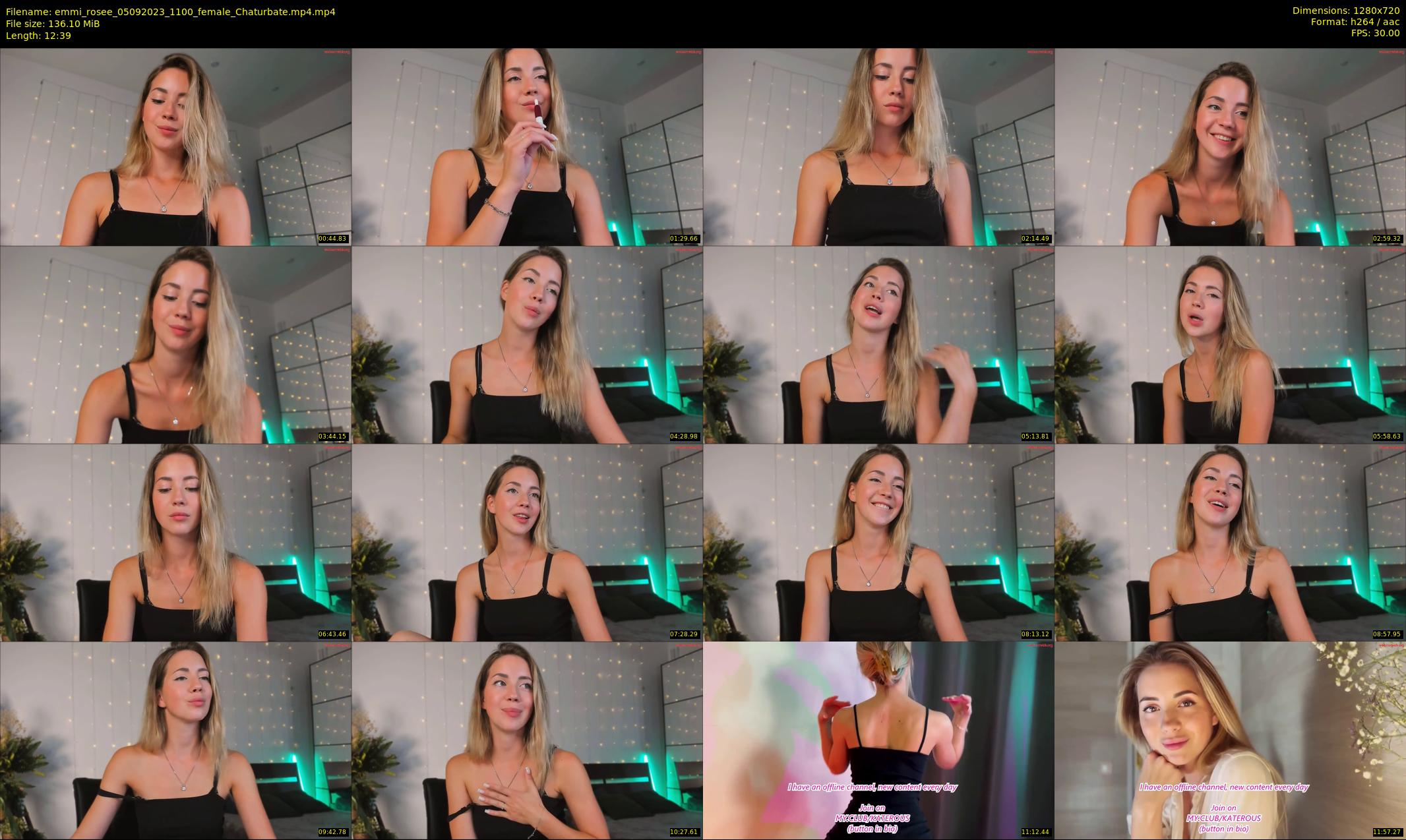 emmi_rosee — 13 minute Chaturbate female cam show recording, 720p, Sep 5, 2023