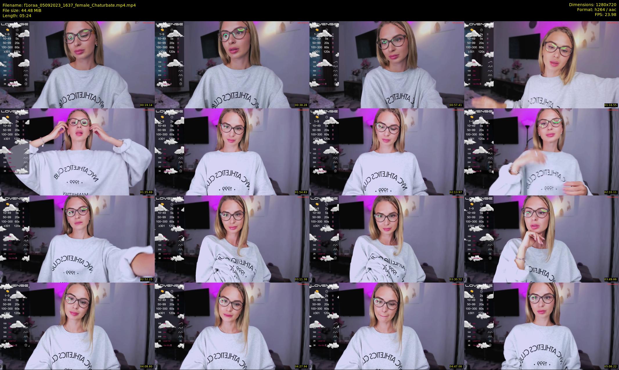 f1oraa — 6 minute Chaturbate female cam show recording, 720p, Sep 5, 2023