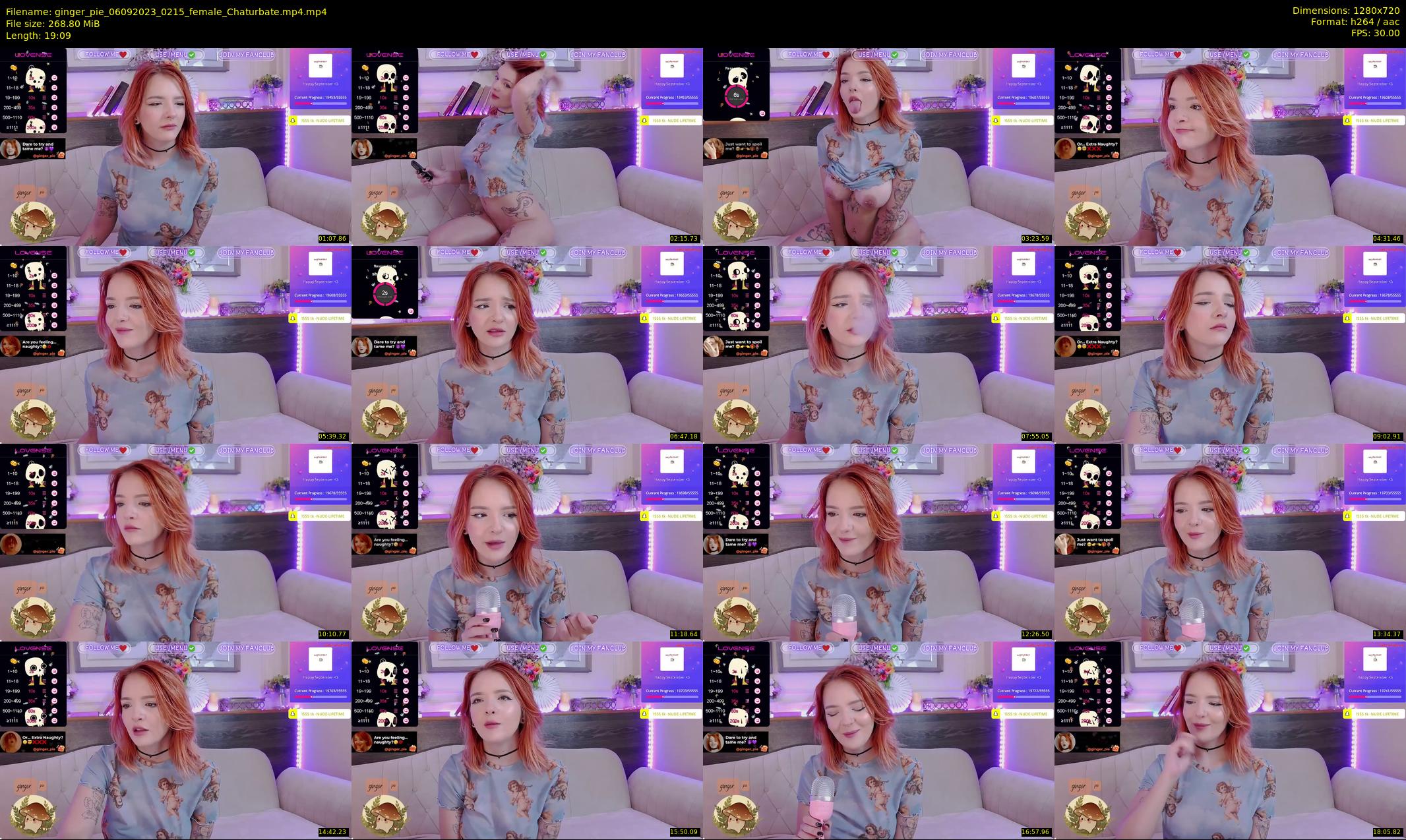 ginger_pie — 20 minute Chaturbate female cam show recording, 720p, Sep 6, 2023