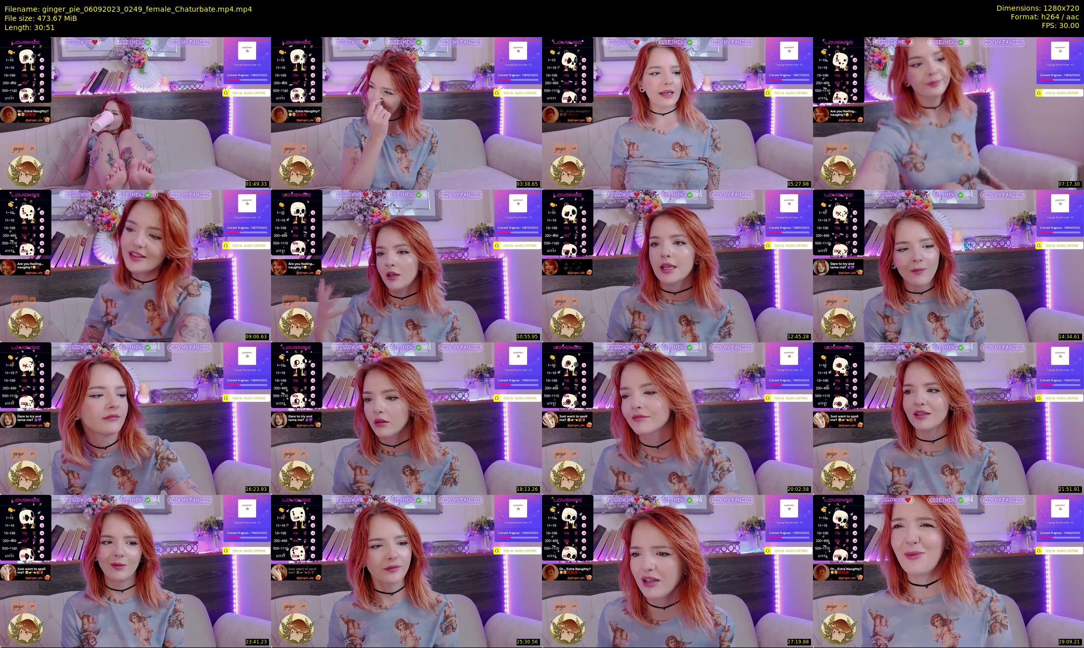 ginger_pie — 31 minute Chaturbate female cam show recording, 720p, Sep 6, 2023