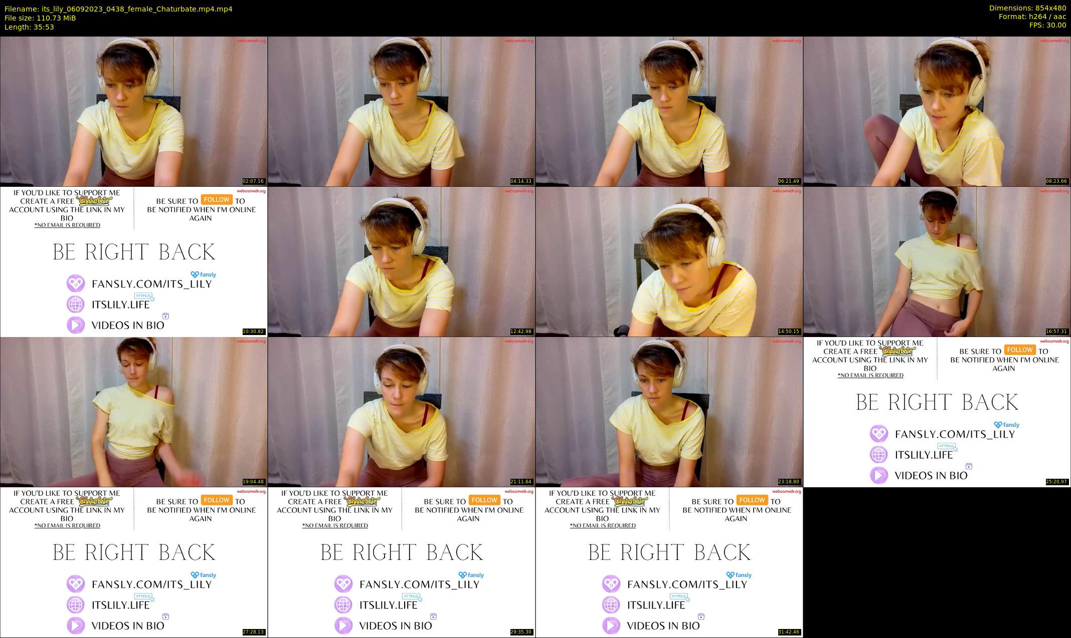 its_lily — 36 minute Chaturbate female cam show recording, 480p, Sep 6, 2023