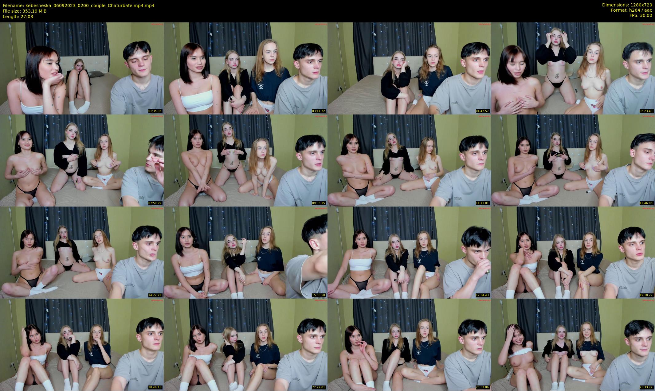 kebesheska — 28 minute Chaturbate couple cam show recording, 720p, Sep 6, 2023