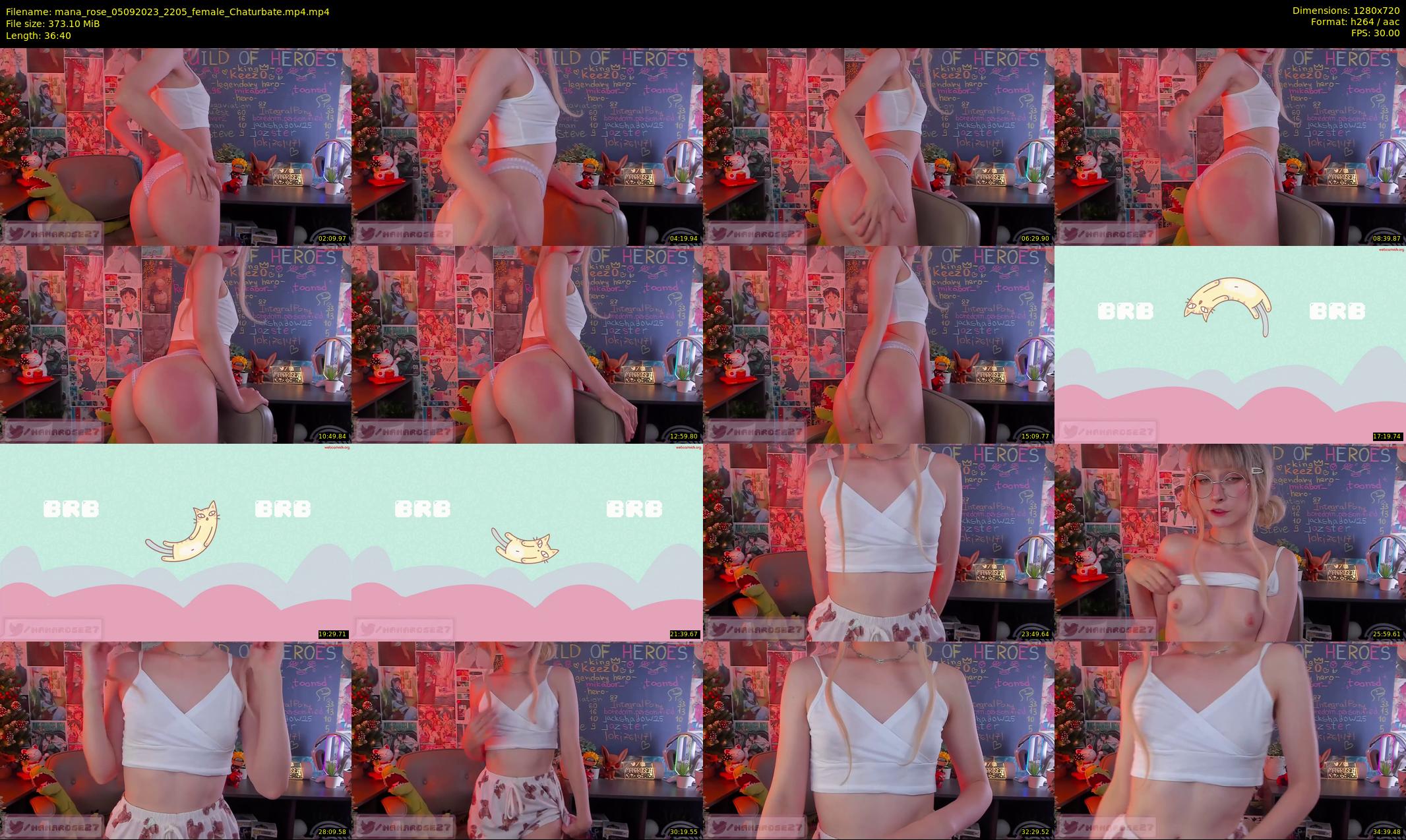 mana_rose — 37 minute Chaturbate female cam show recording, 720p, Sep 5, 2023