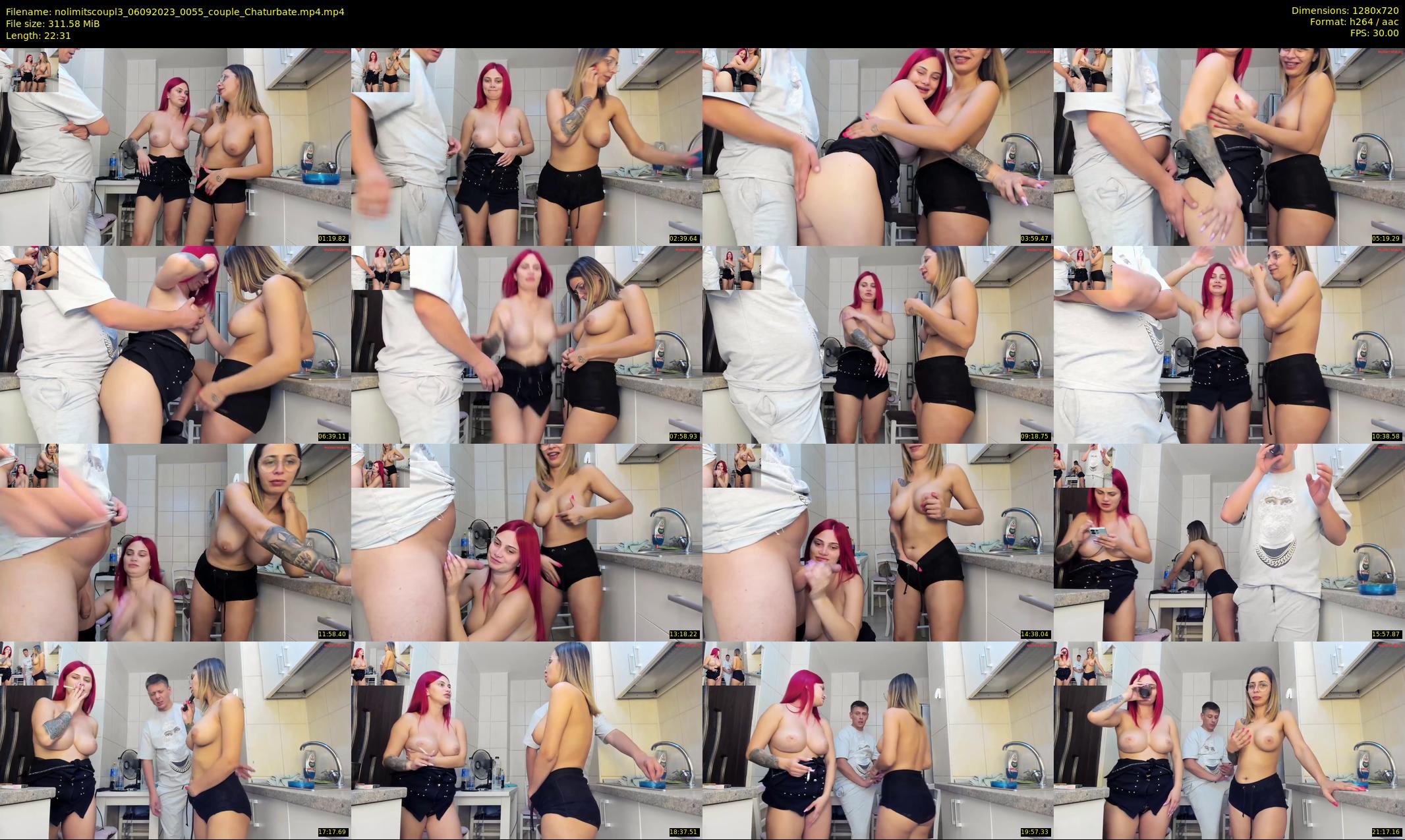 nolimitscoupl3 — 23 minute Chaturbate couple cam show recording, 720p, Sep 6, 2023