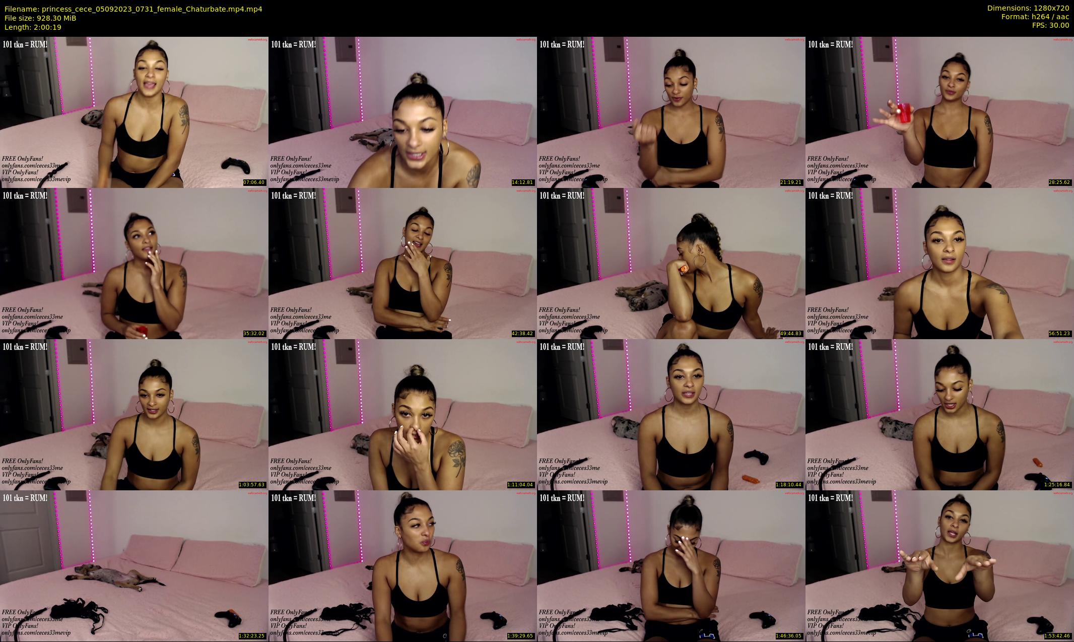 princess_cece — 121 minute Chaturbate female cam show recording, 720p, Sep 5, 2023