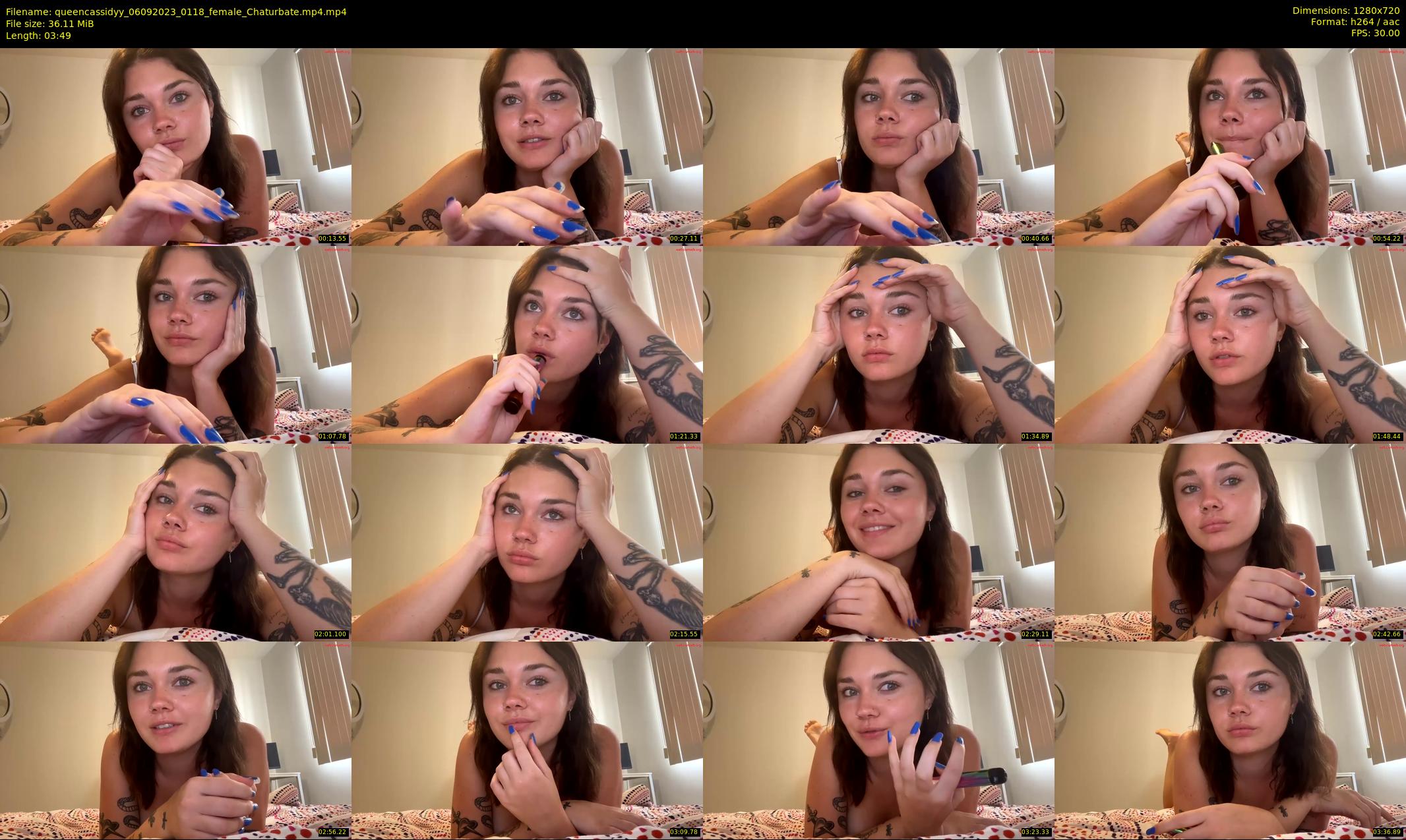 queencassidyy — 4 minute Chaturbate female cam show recording, 720p, Sep 6, 2023