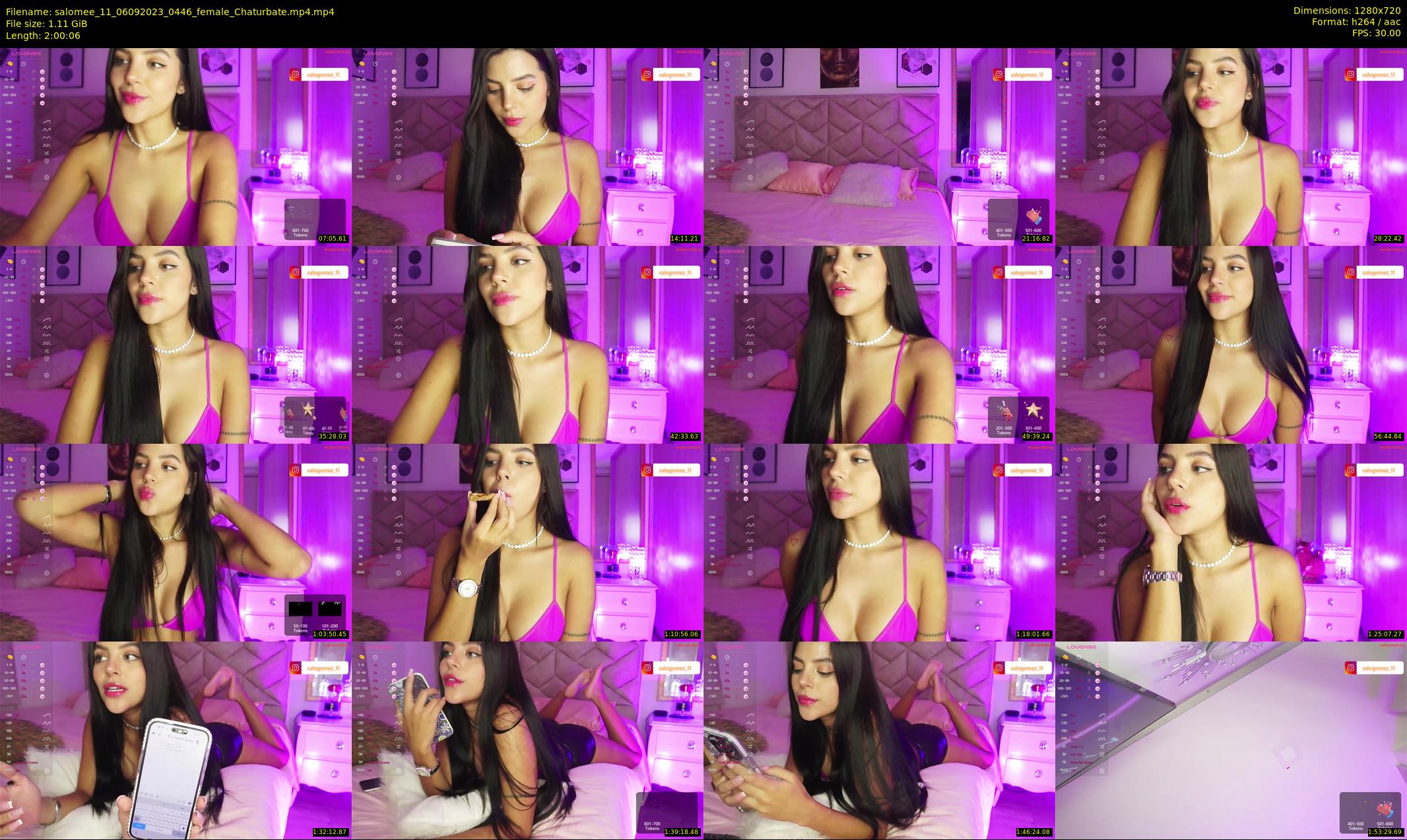 salomee_11 — 121 minute Chaturbate female cam show recording, 720p, Sep 6, 2023