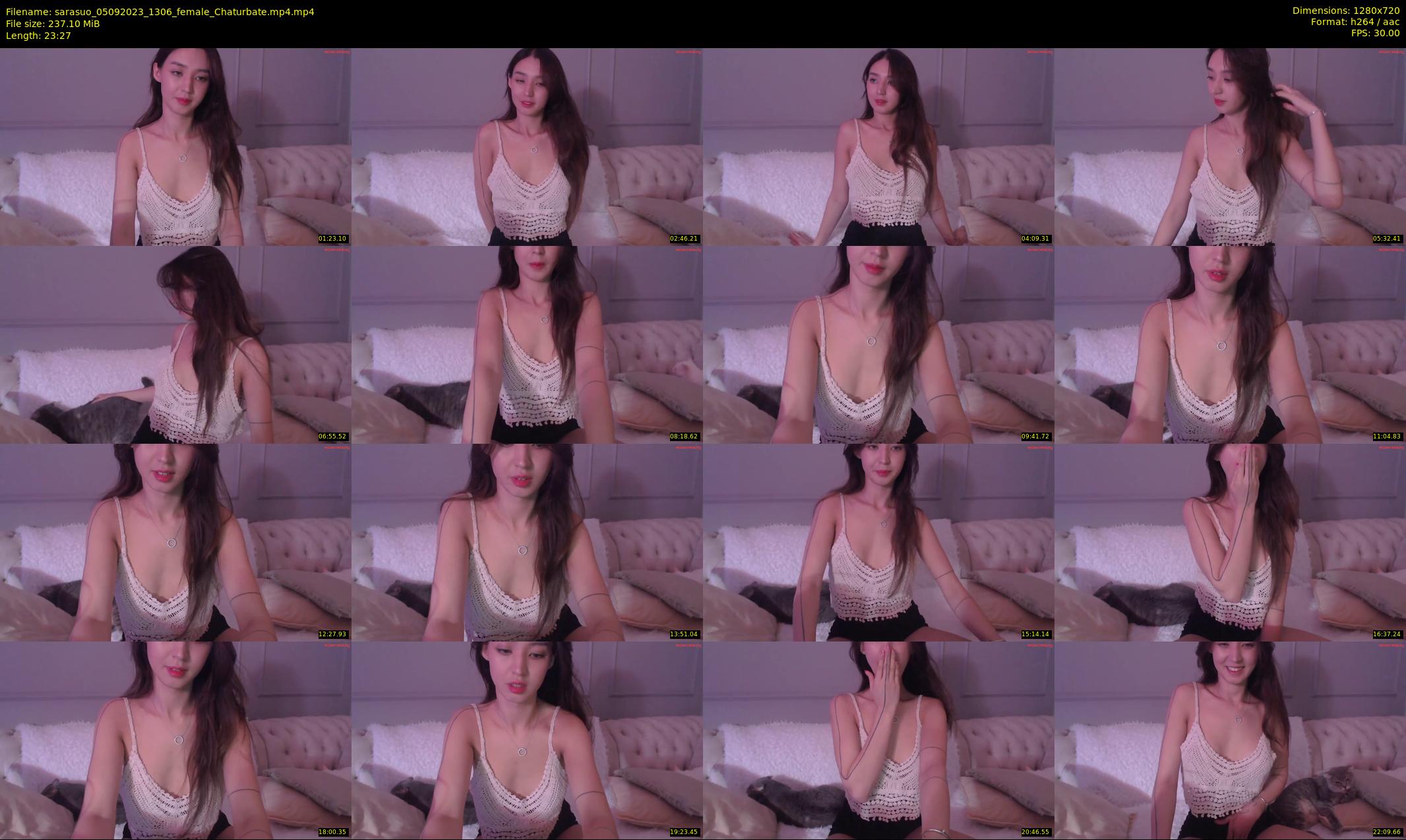 sarasuo — 24 minute Chaturbate female cam show recording, 720p, Sep 5, 2023