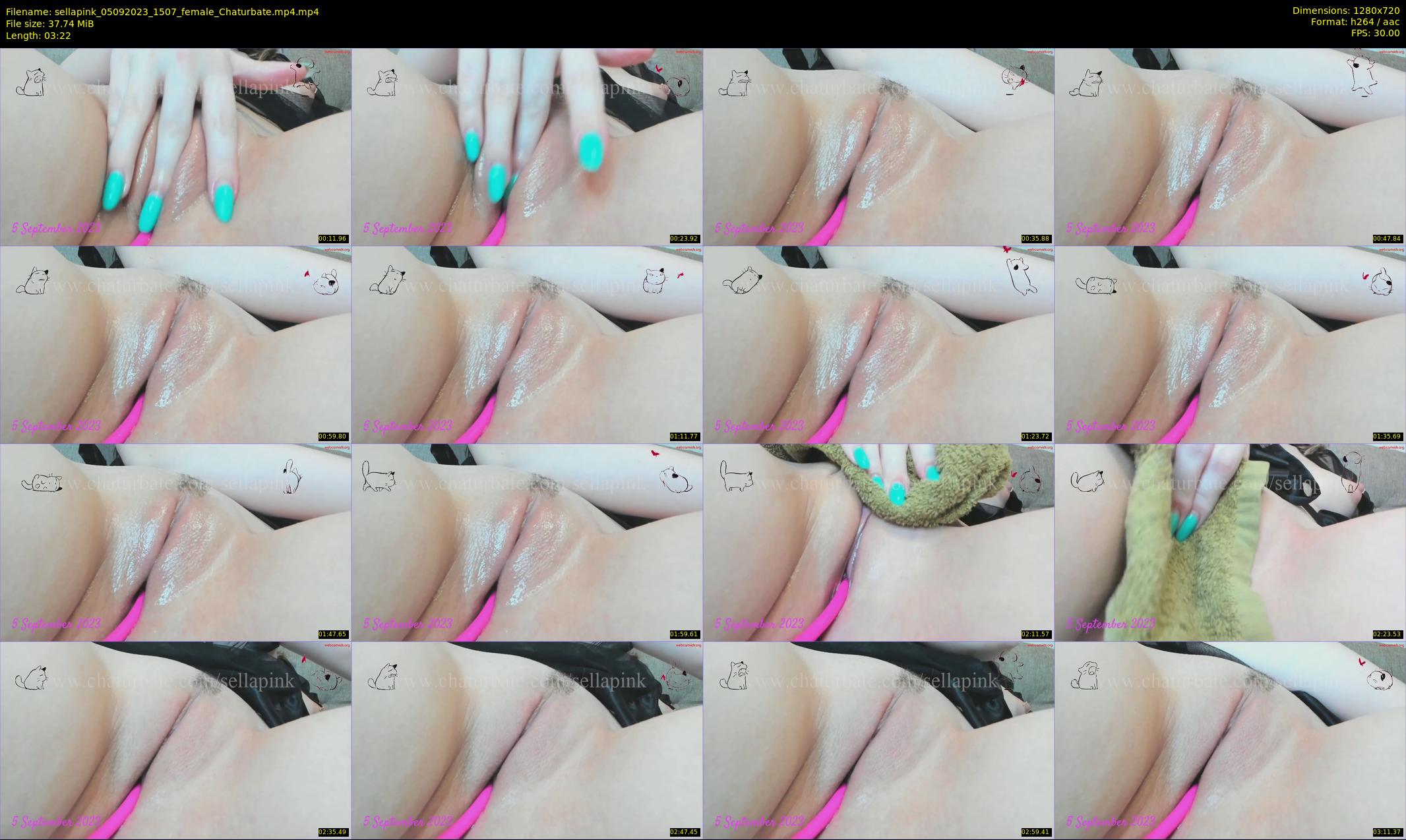 sellapink — 4 minute Chaturbate female cam show recording, 720p, Sep 5, 2023
