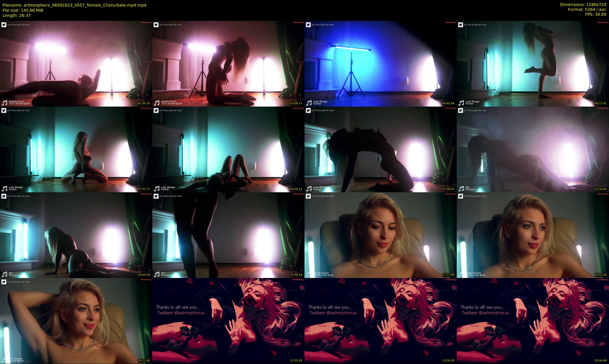 artmosphera — 27 minute Chaturbate female cam show recording, 720p, Sep 6, 2023