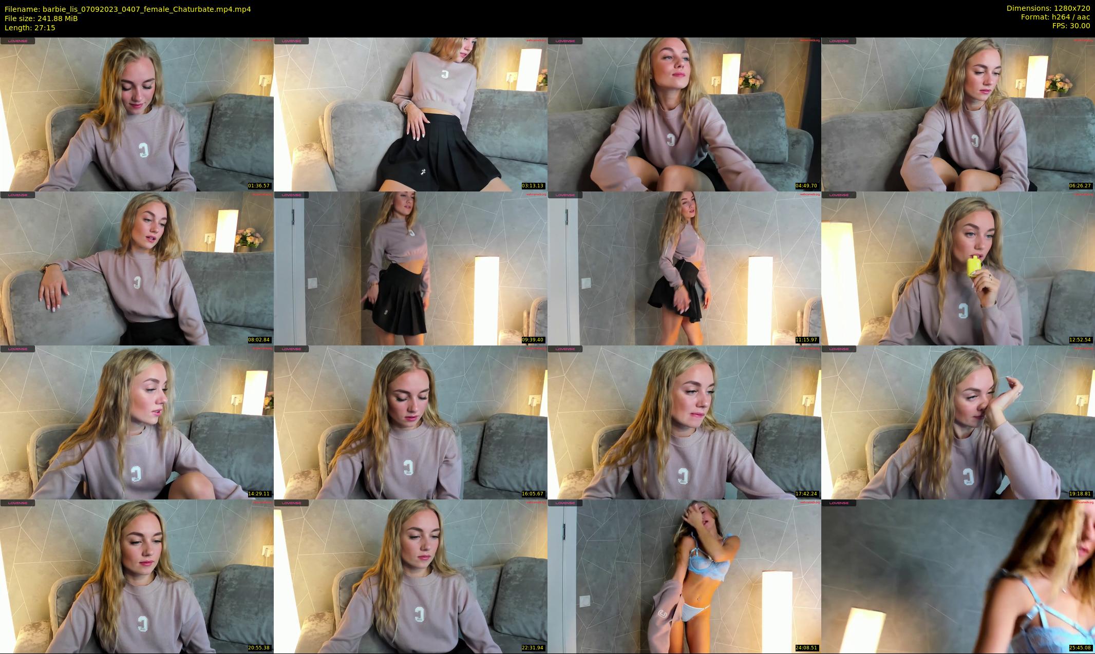 barbie_lis — 28 minute Chaturbate female cam show recording, 720p, Sep 7, 2023