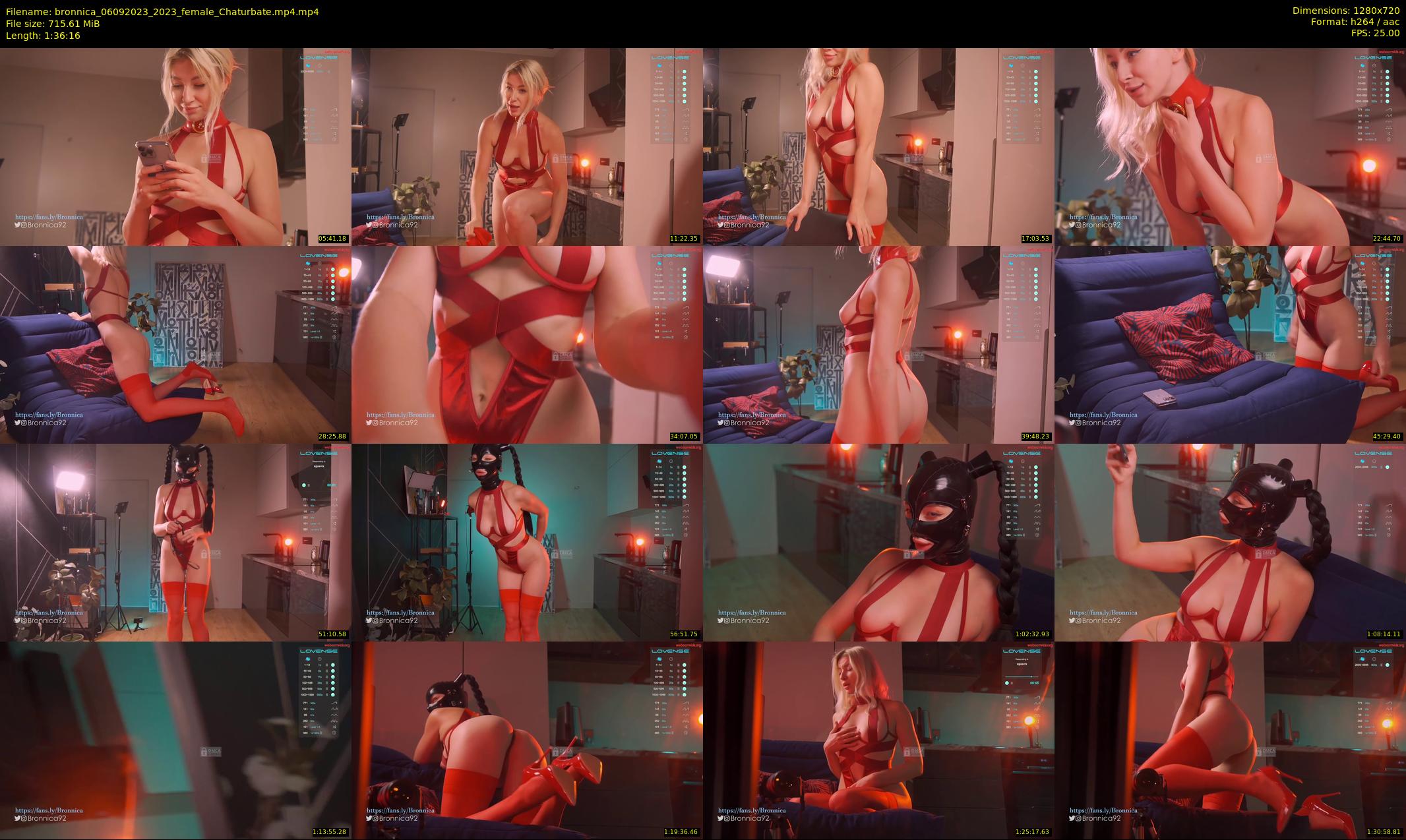bronnica — 97 minute Chaturbate female cam show recording, 720p, Sep 6, 2023