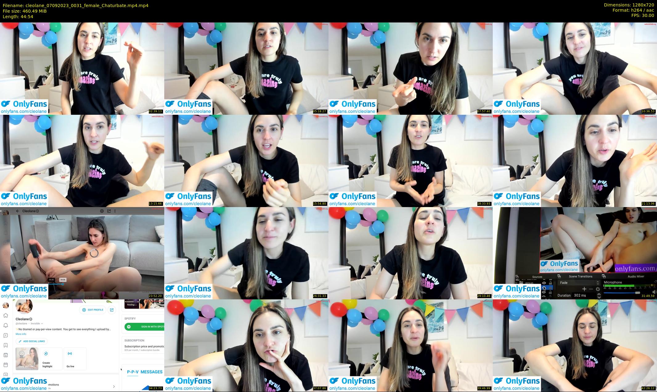 cleolane — 45 minute Chaturbate female cam show recording, 720p, Sep 7, 2023
