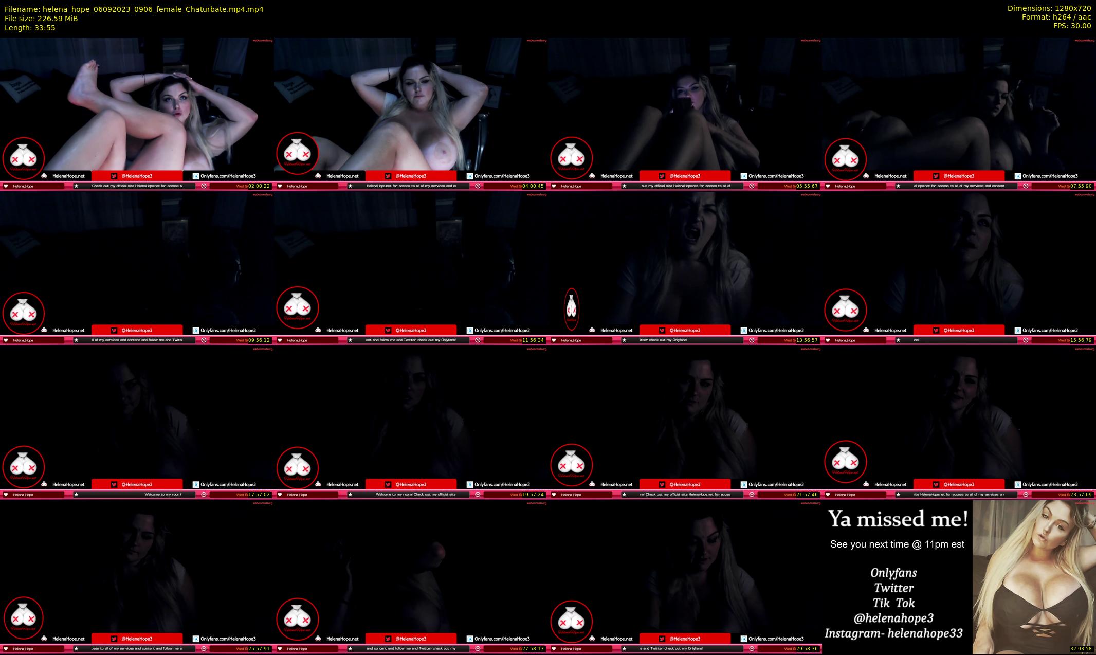 helena_hope — 34 minute Chaturbate female cam show recording, 720p, Sep 6, 2023