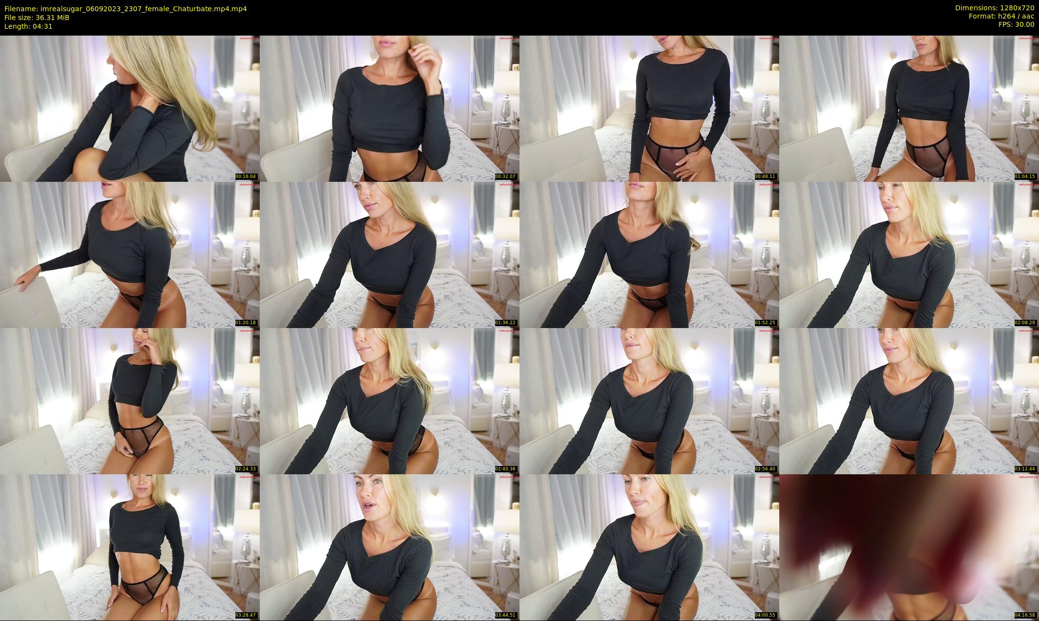 imrealsugar — 5 minute Chaturbate female cam show recording, 720p, Sep 6, 2023