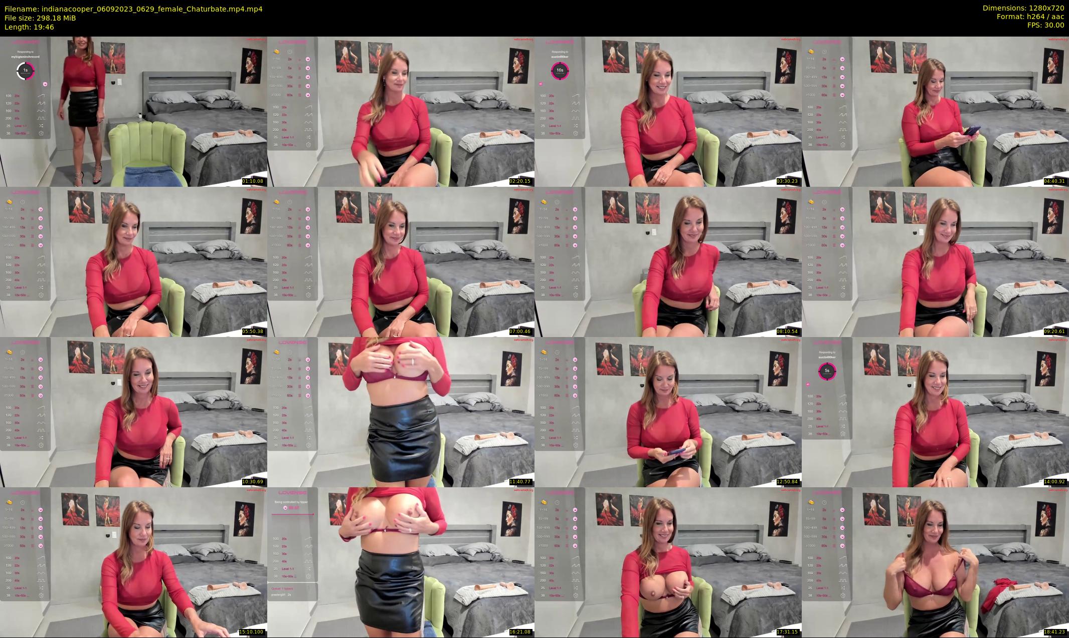 indianacooper — 20 minute Chaturbate female cam show recording, 720p, Sep 6, 2023
