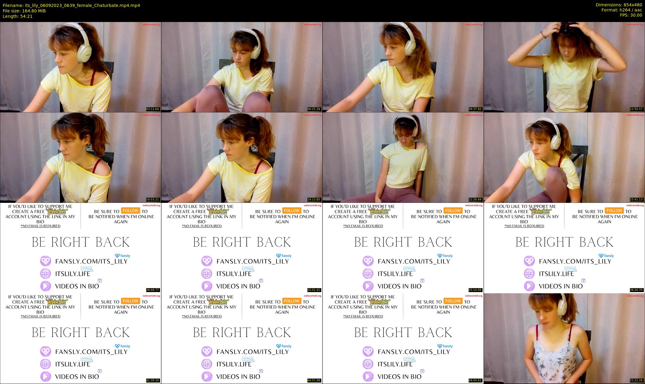 its_lily — 55 minute Chaturbate female cam show recording, 480p, Sep 6, 2023