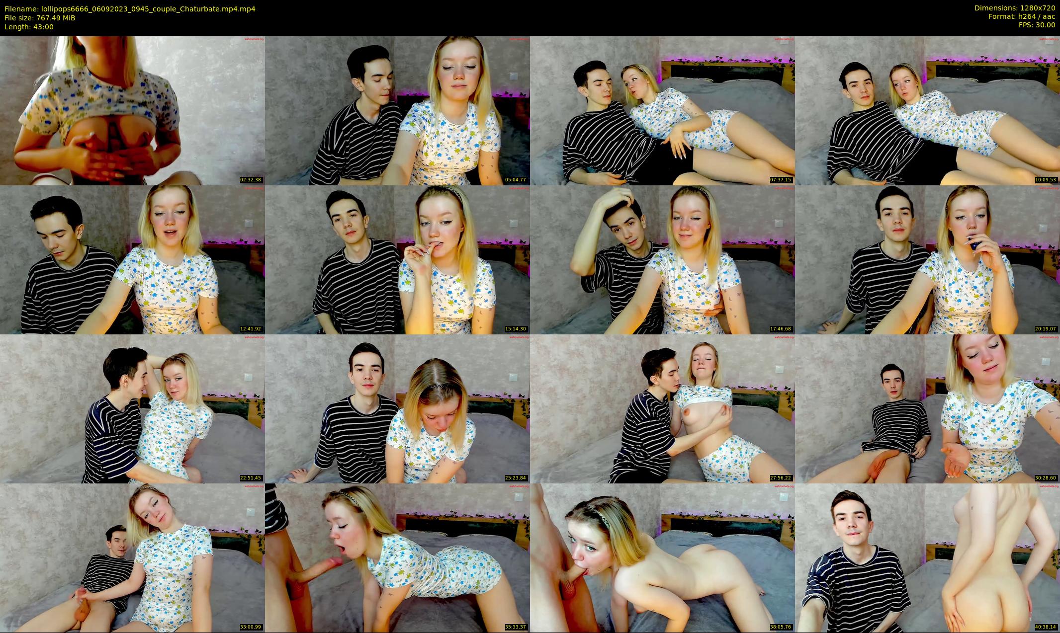 lollipops6666 — 43 minute Chaturbate couple cam show recording, 720p, Sep 6, 2023